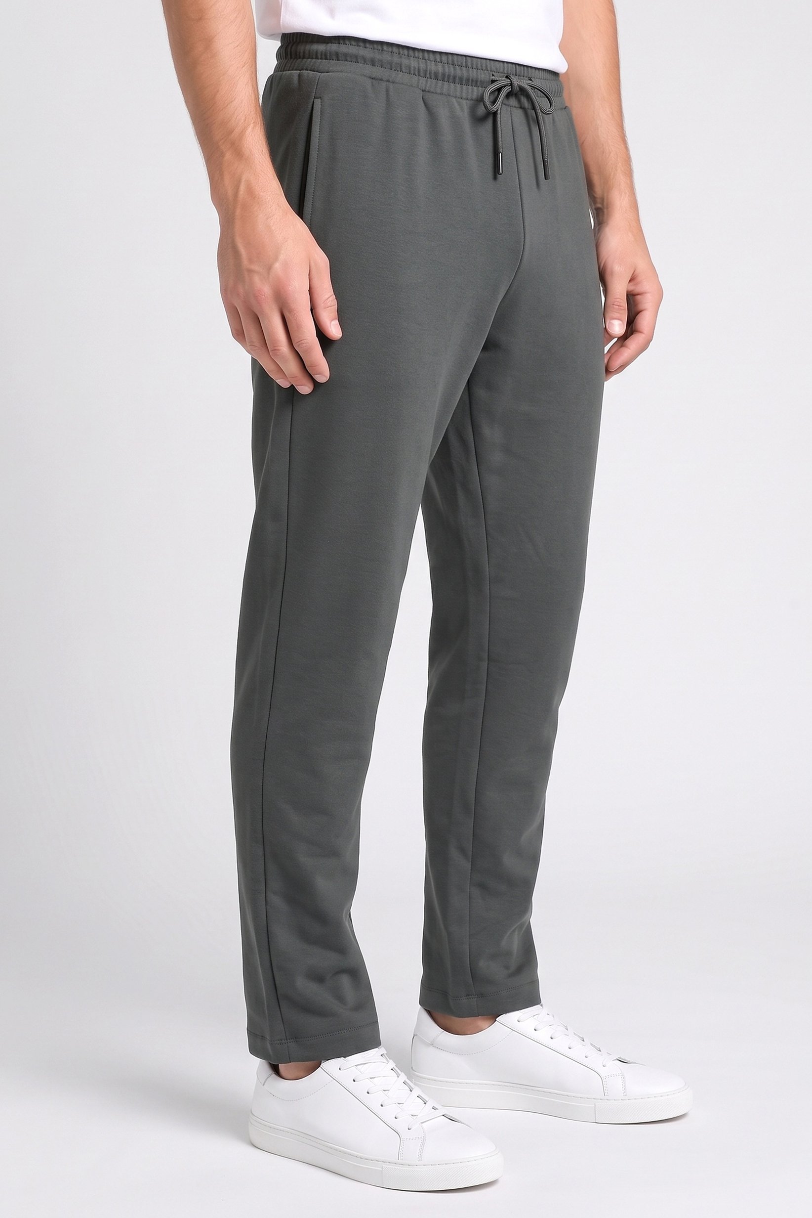 Men Regular Fit Solid Sweatpants, Forest Green