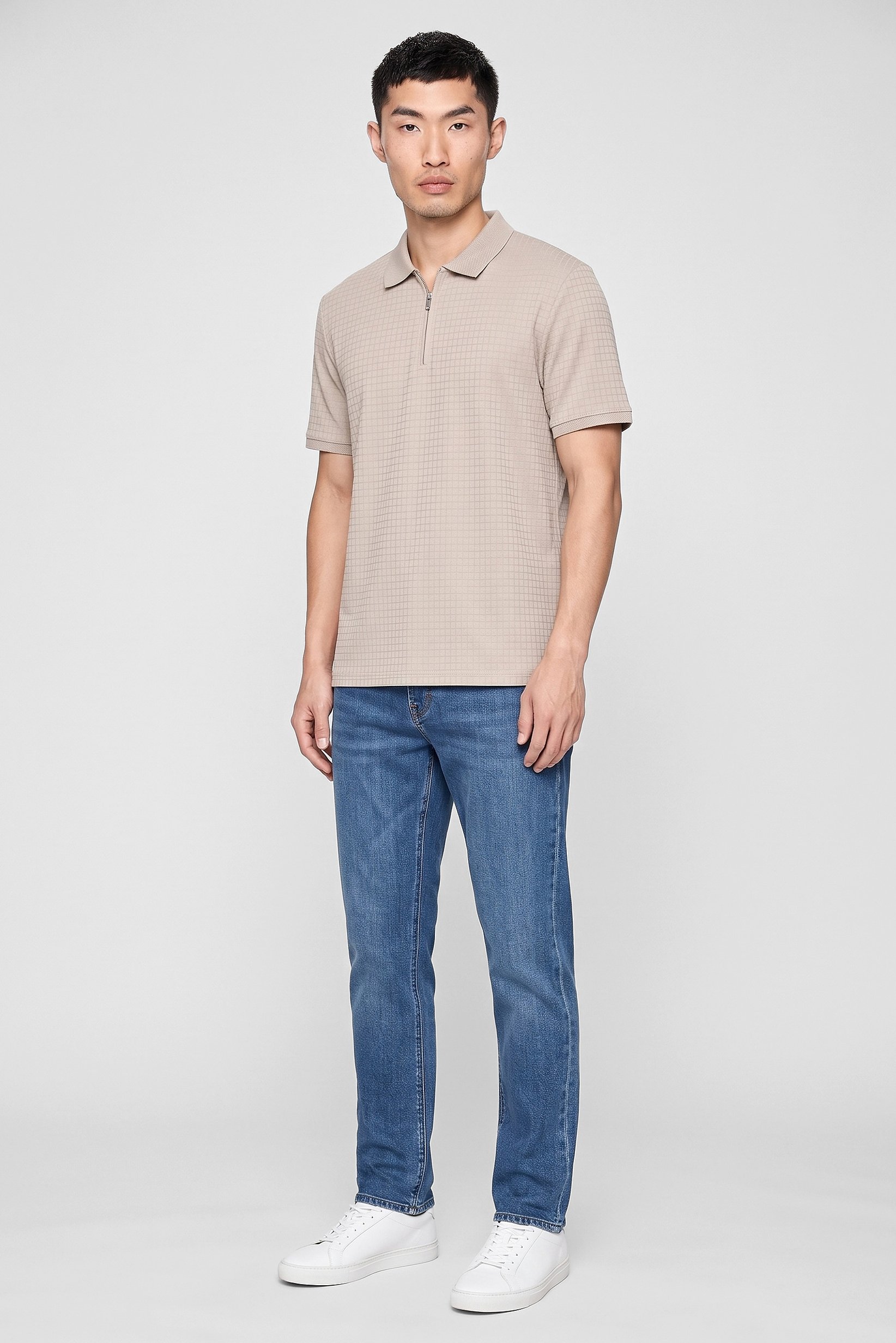 Men Regular Fit Plain Short Sleeve Polo Shirt, Dark Tan