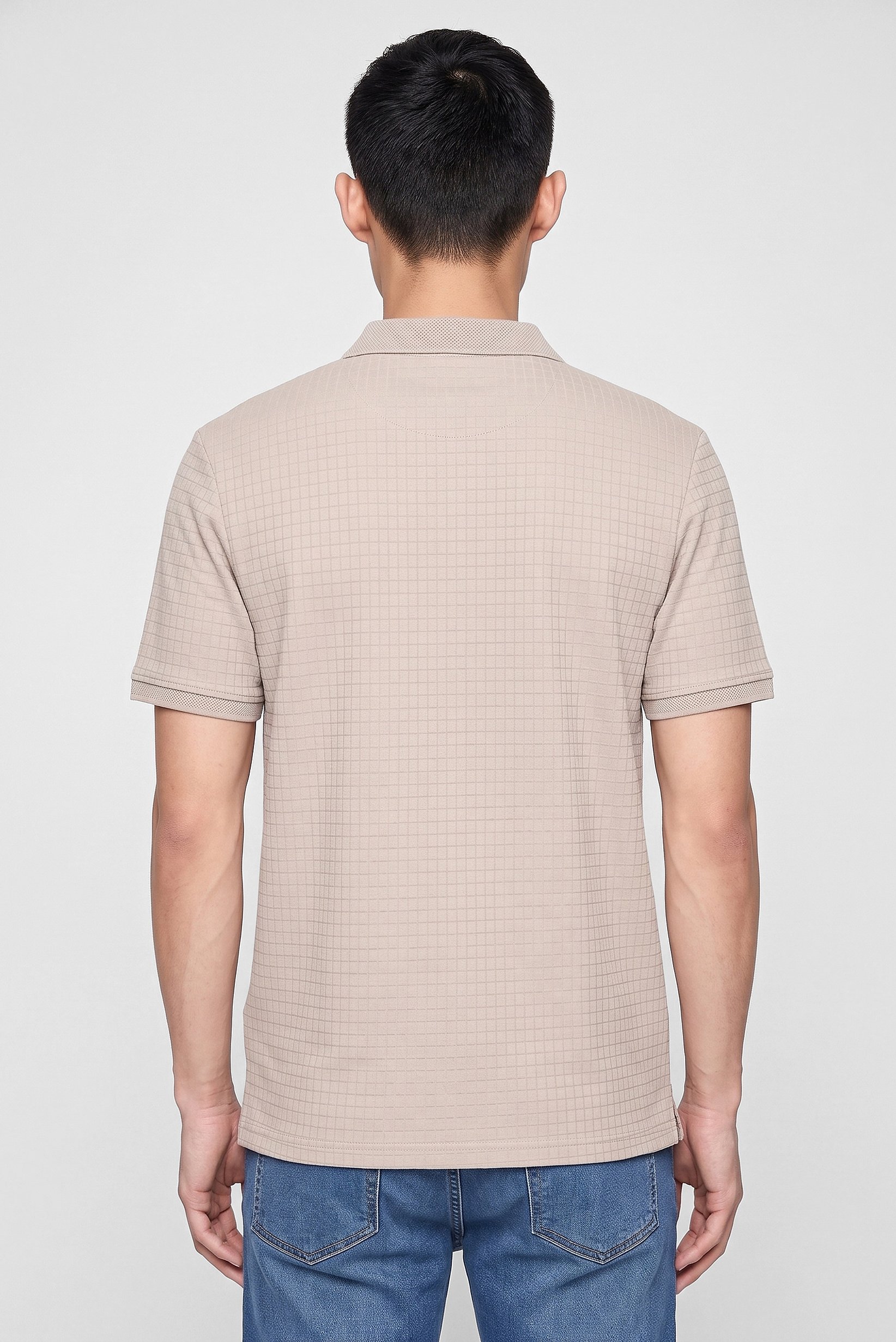 Men Regular Fit Plain Short Sleeve Polo Shirt, Dark Tan