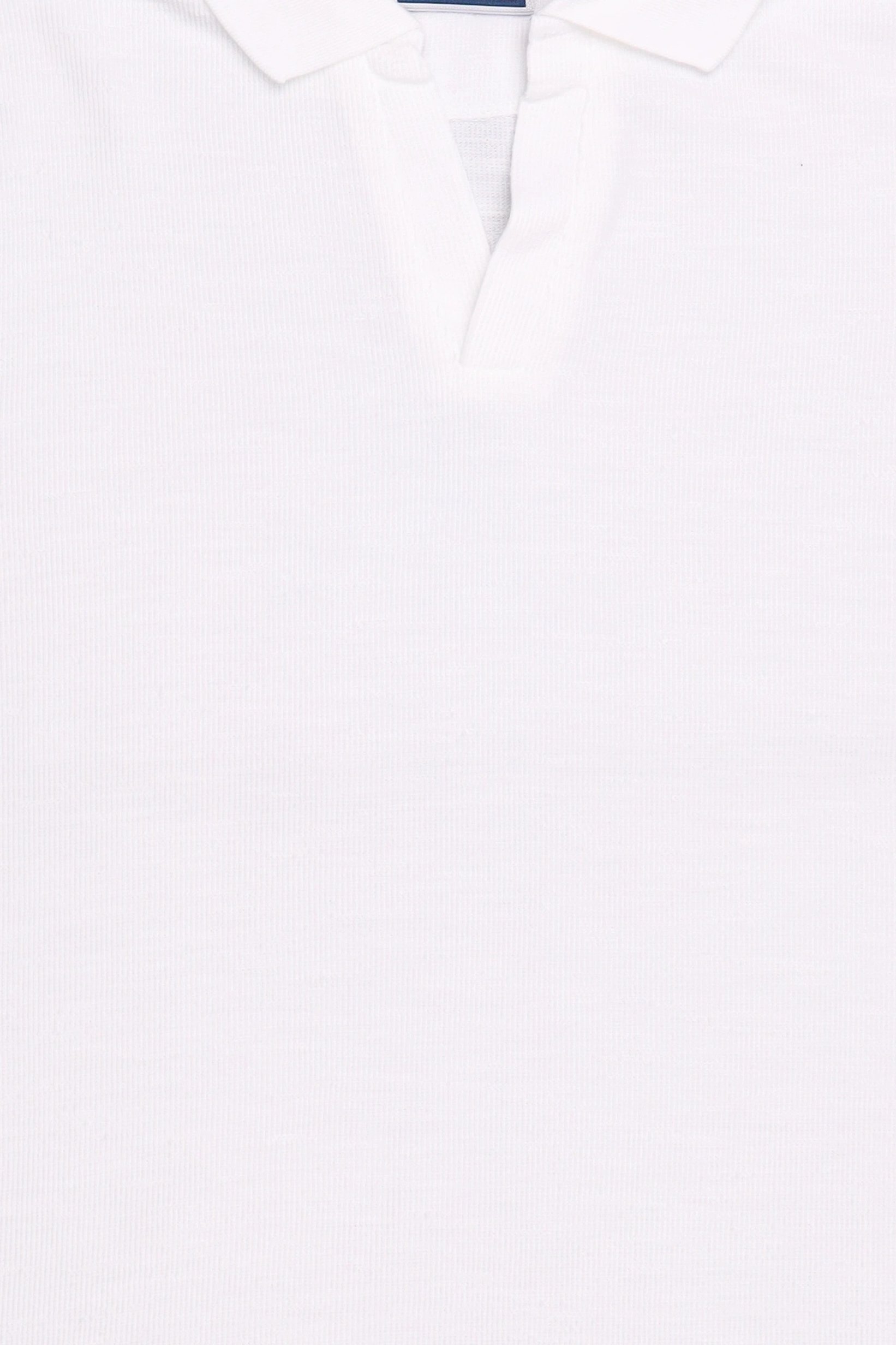 Men Regular Fit Solid Short Sleeve Polo Shirt, White