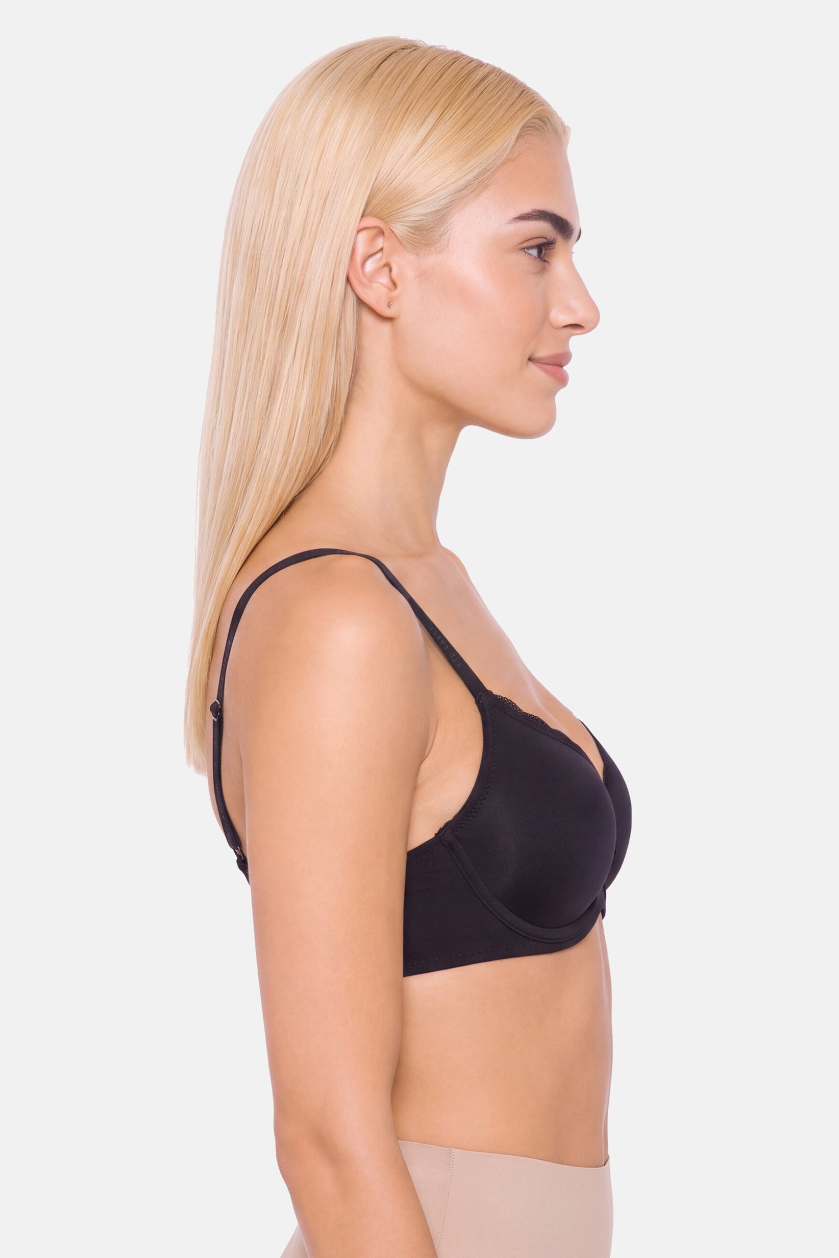 Women 3 Pcs Solid Lightly Padded Underwired Bra, Multicolor