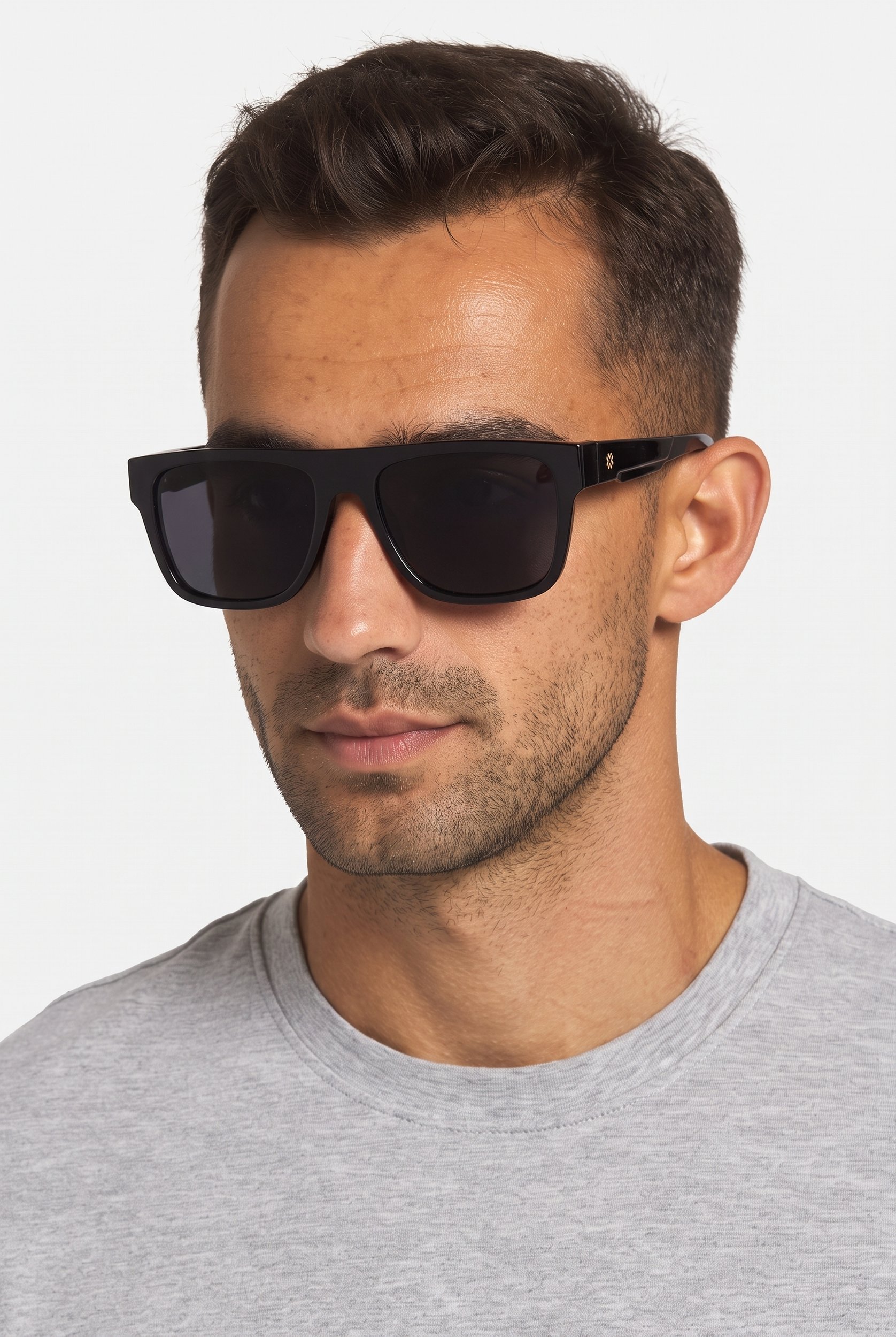 Men 200048000 Square Sunglasses, Black