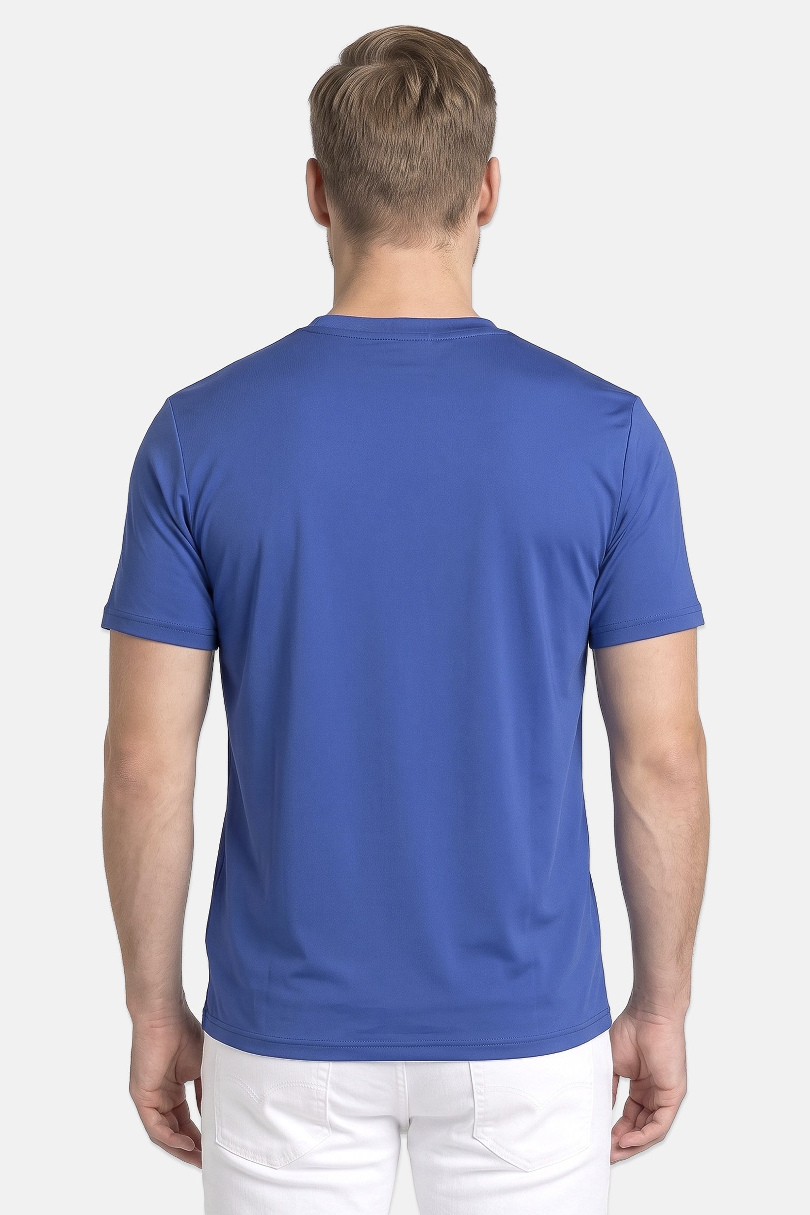 Men Crew Neck Short Sleeve Solid T-Shirt, Royal Blue