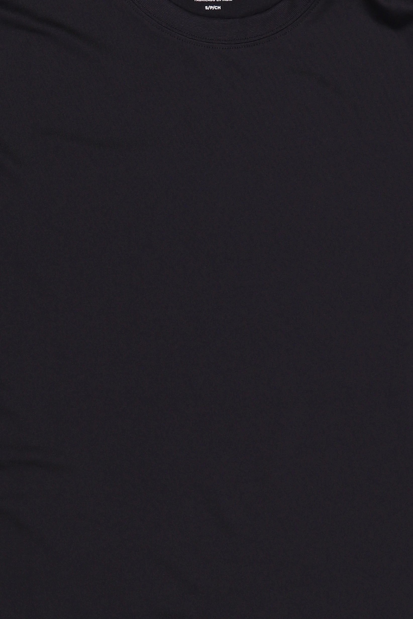Men Crew Neck Short Sleeve Plain T-Shirt, Black