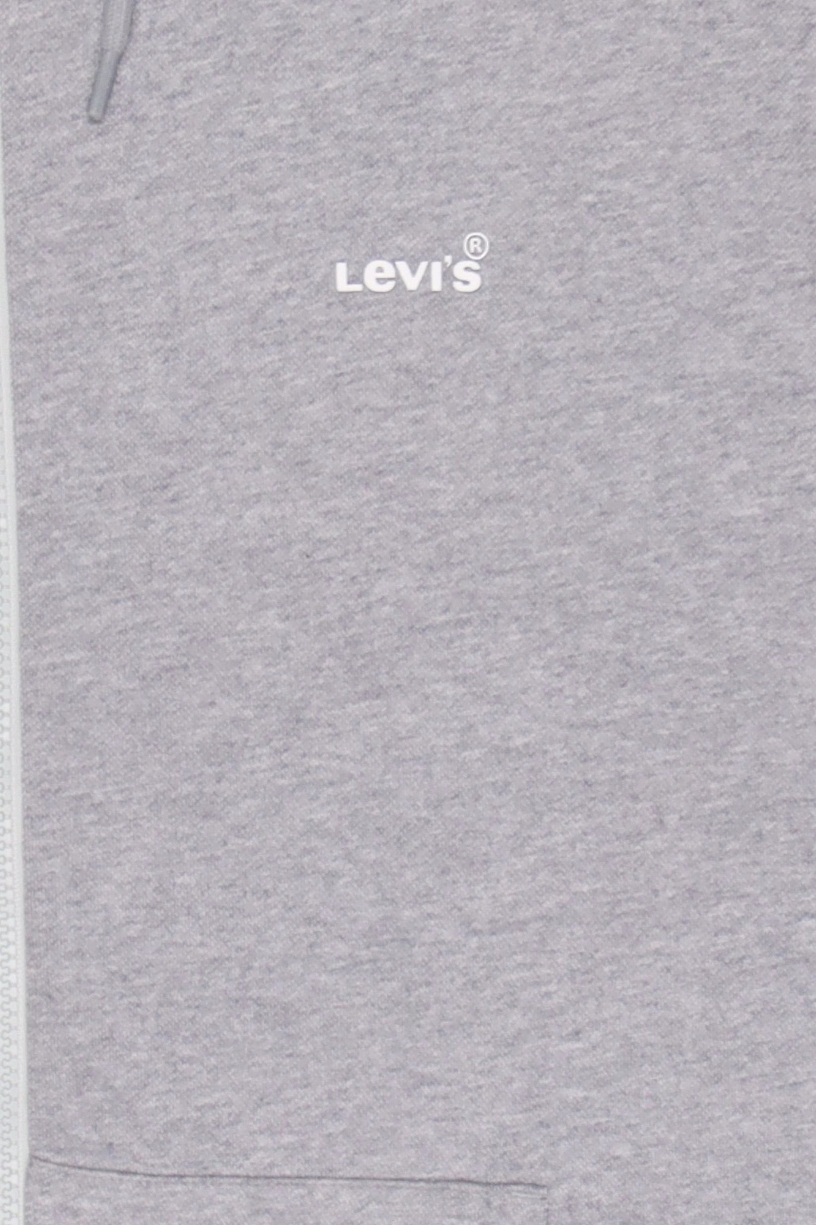 Men Full Zip  Long Sleeve Brand Logo Hoodie, Grey