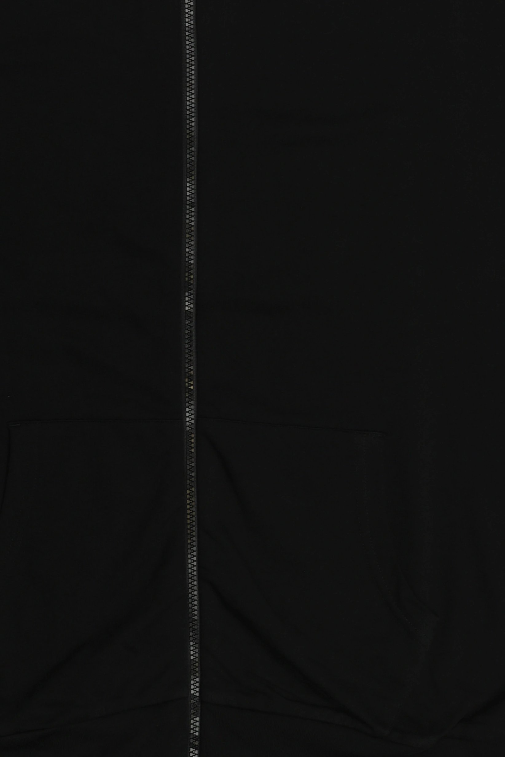 Men Long Sleeve Plain Full Zip Hoodie, Black