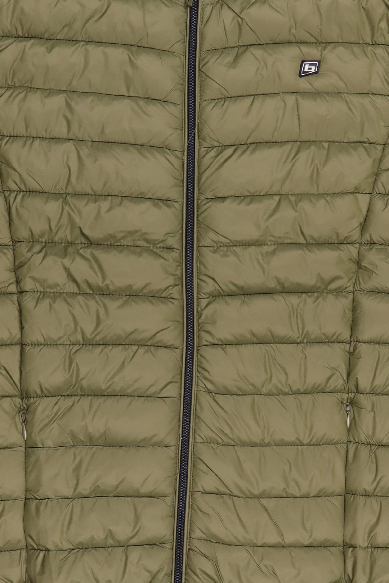 Men Quilted Puffer Jacket, Olive