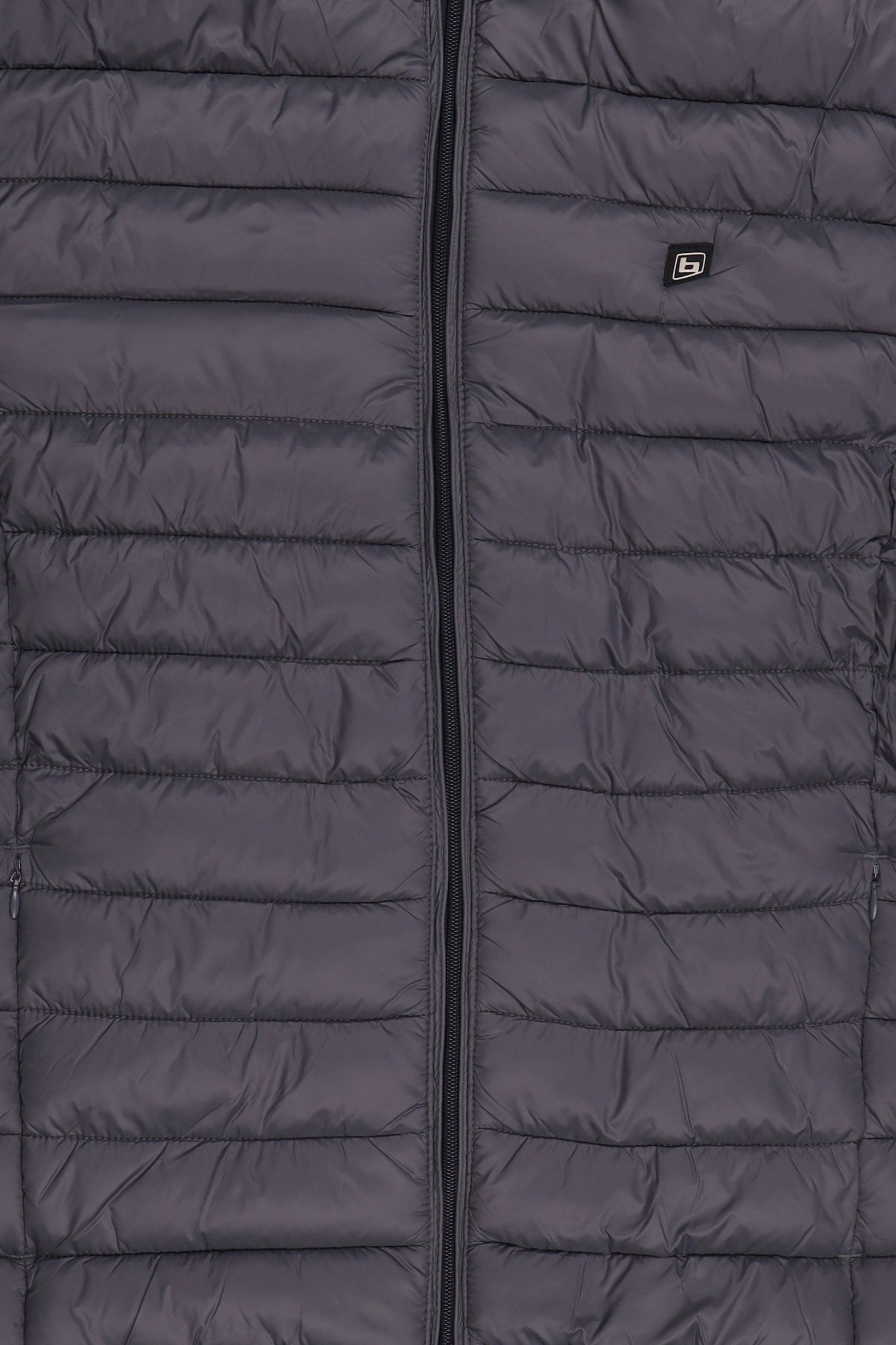 Men Quilted Puffer Jacket, Grey