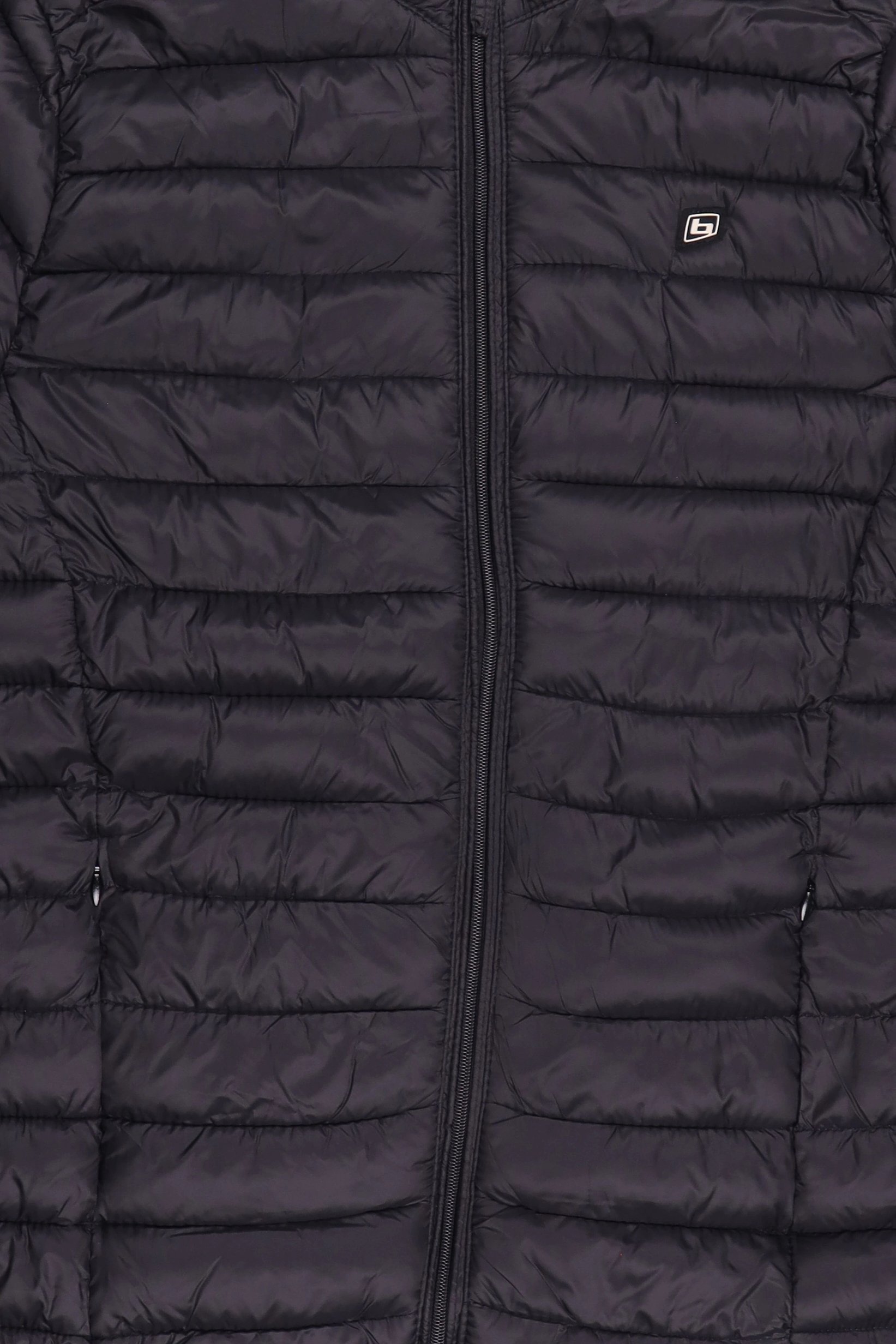 Men Quilted Puffer Jacket, Black
