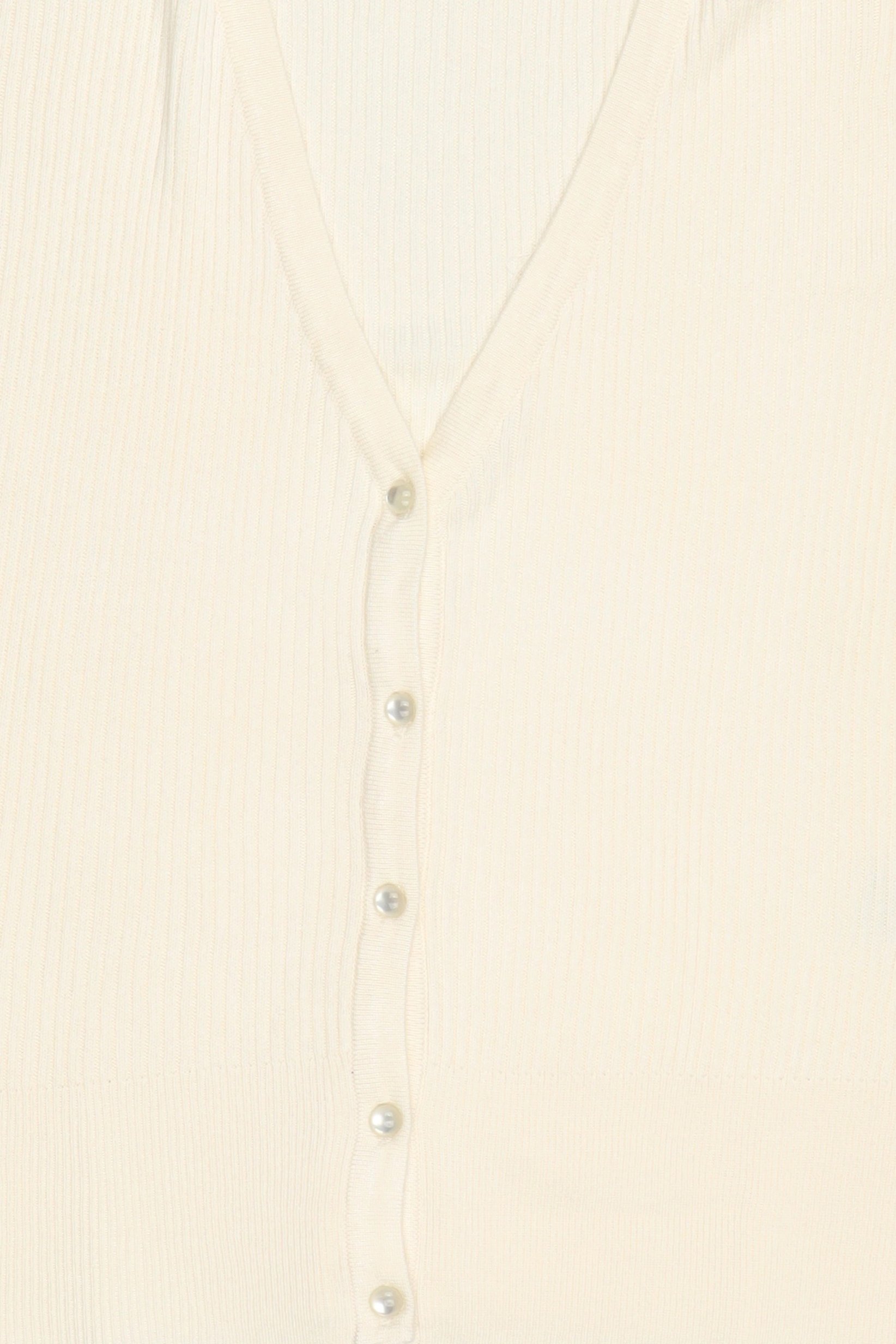 Women V-Neck Textured Cardigan, Cream