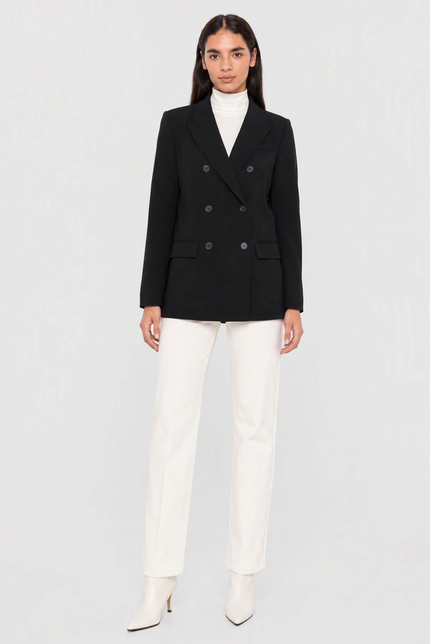 Women Regular Fit Solid Casual Blazer, Black