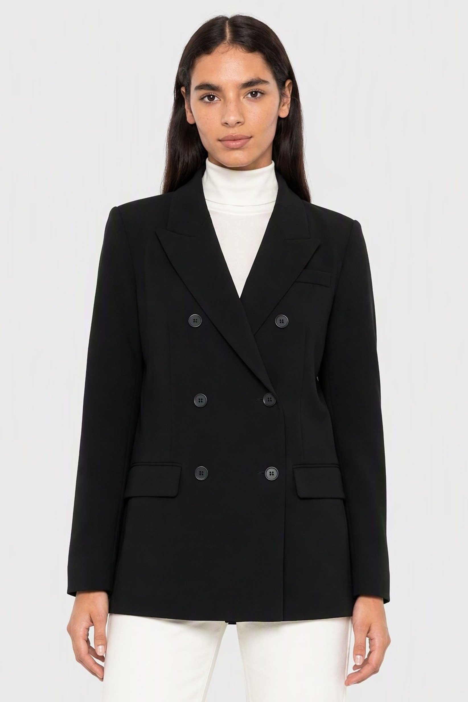 Women Regular Fit Solid Casual Blazer, Black
