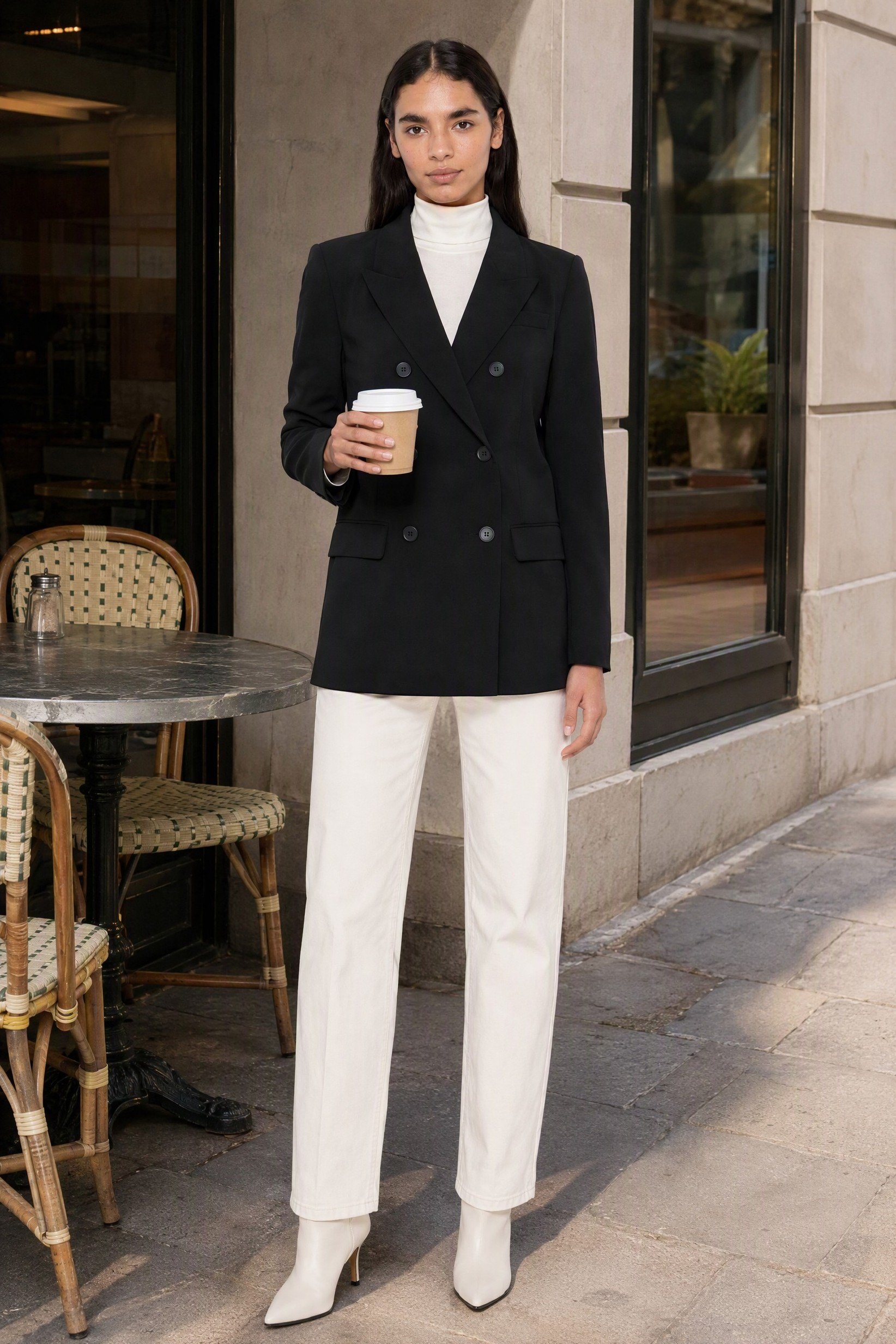 Women Regular Fit Solid Casual Blazer, Black