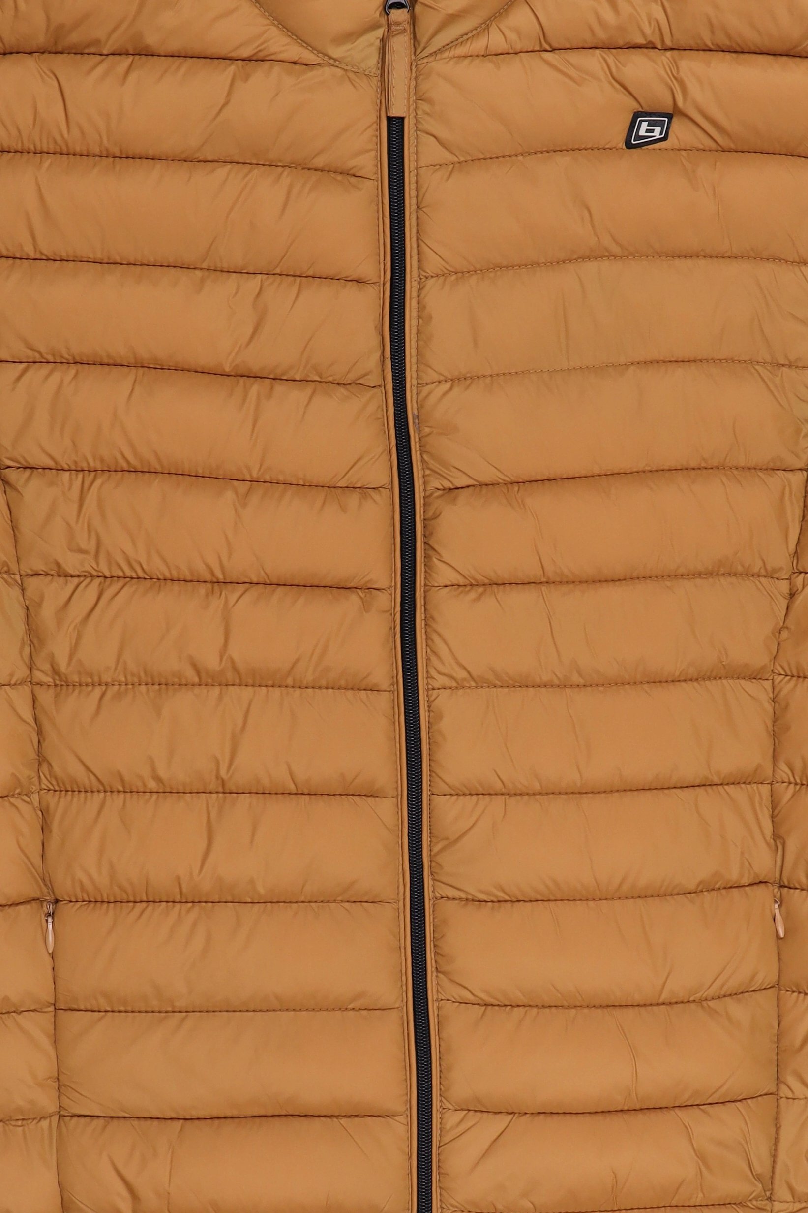 Men Quilted Puffer Jacket, Tan