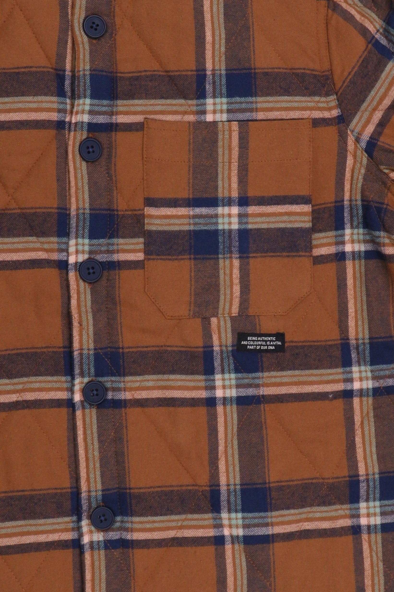 Men Checkered Long Sleeve Jacket Shirt, Multicolor