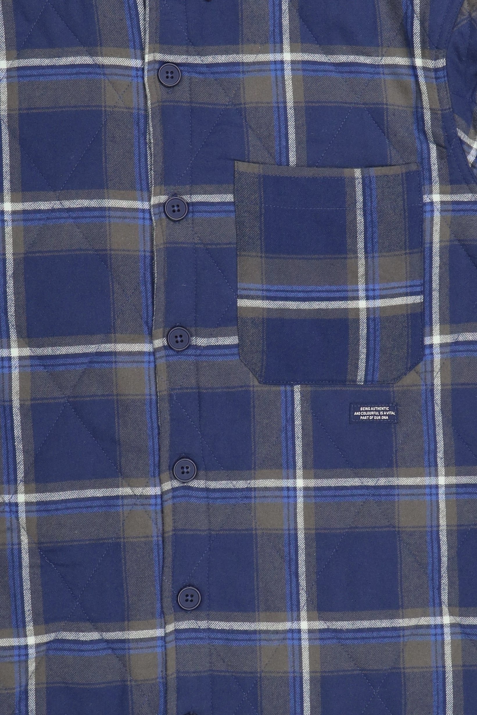 Men Checkered Long Sleeve Jacket Shirt, Multicolor