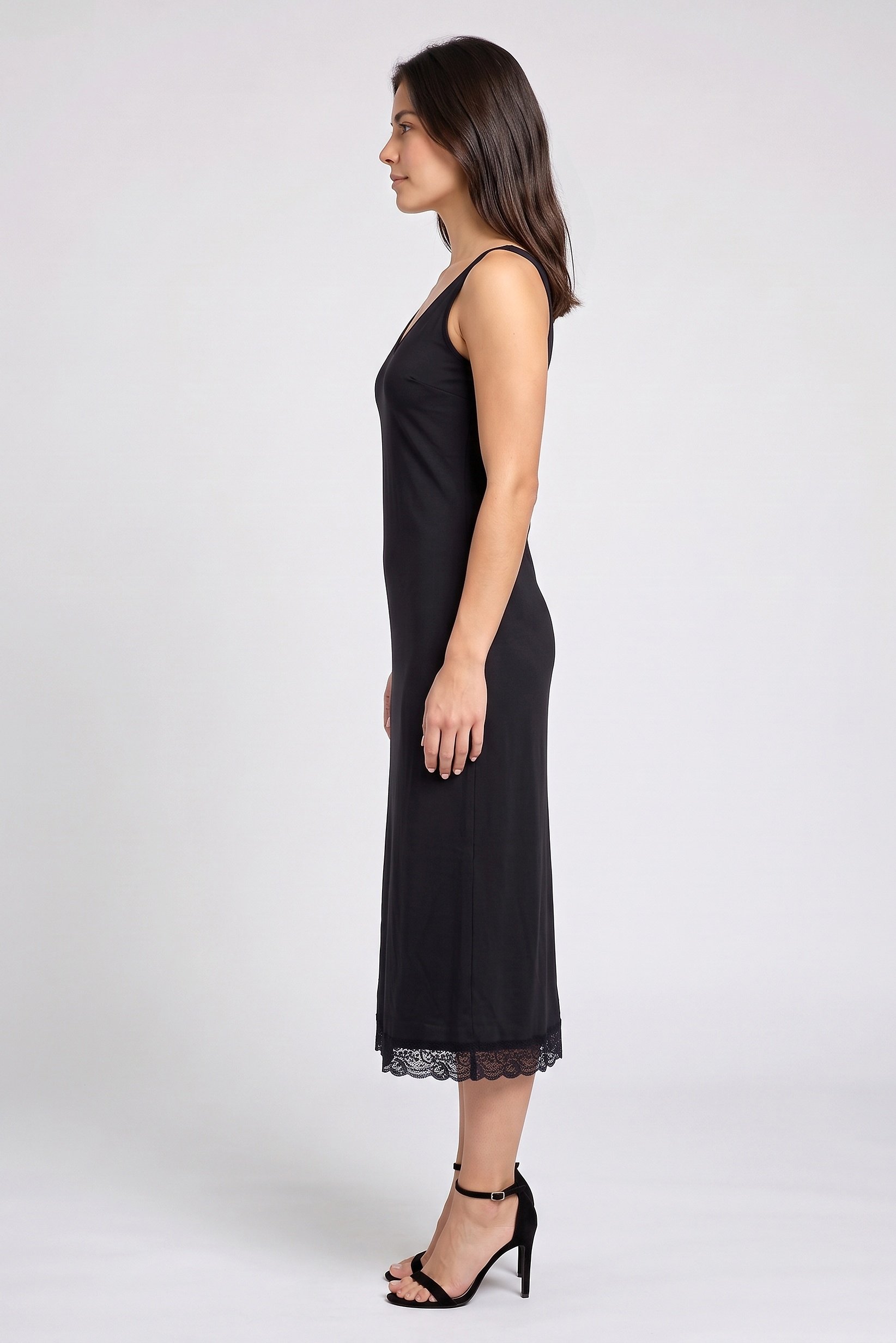Women Sleeveless Midi Dress, Black
