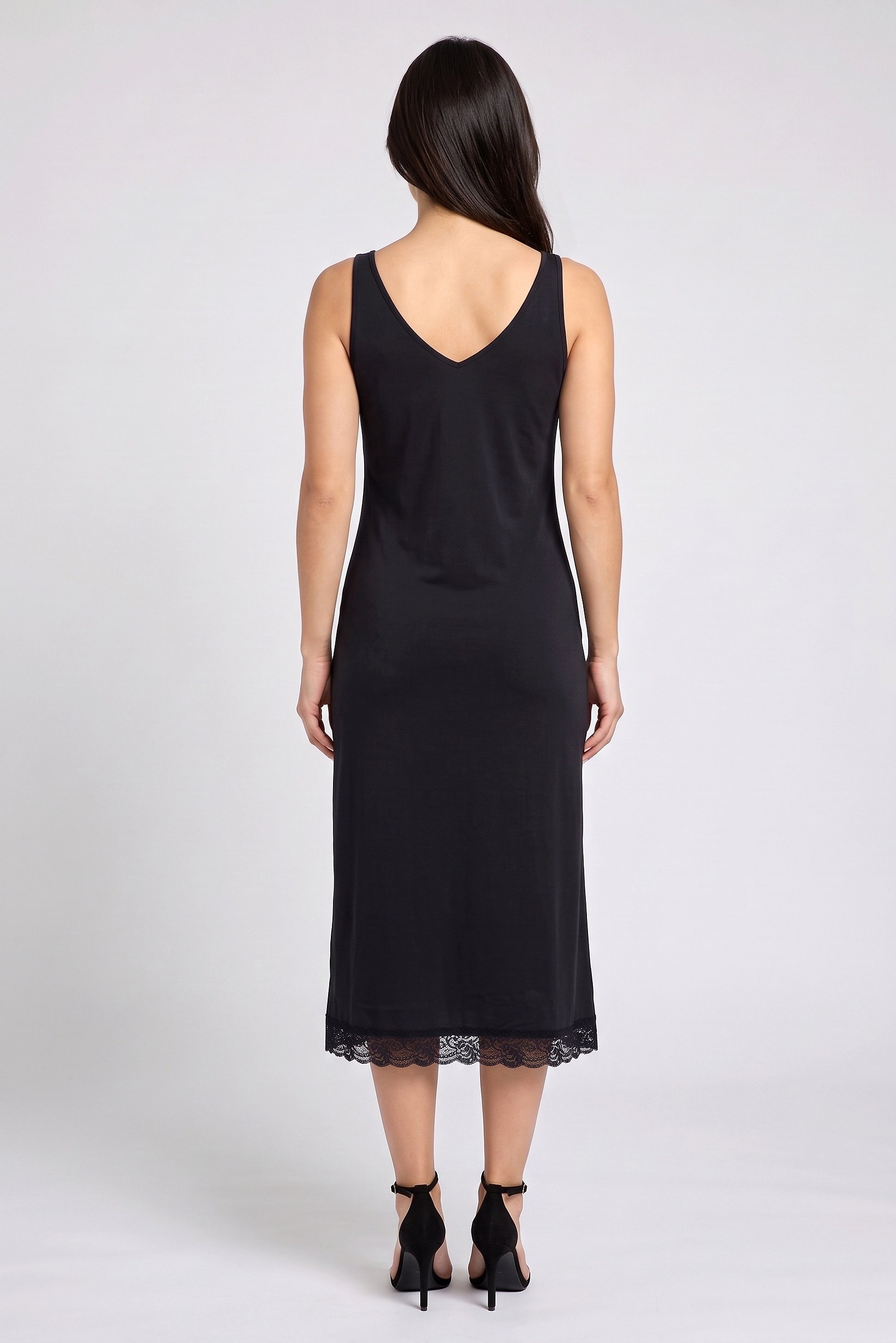 Women Sleeveless Midi Dress, Black