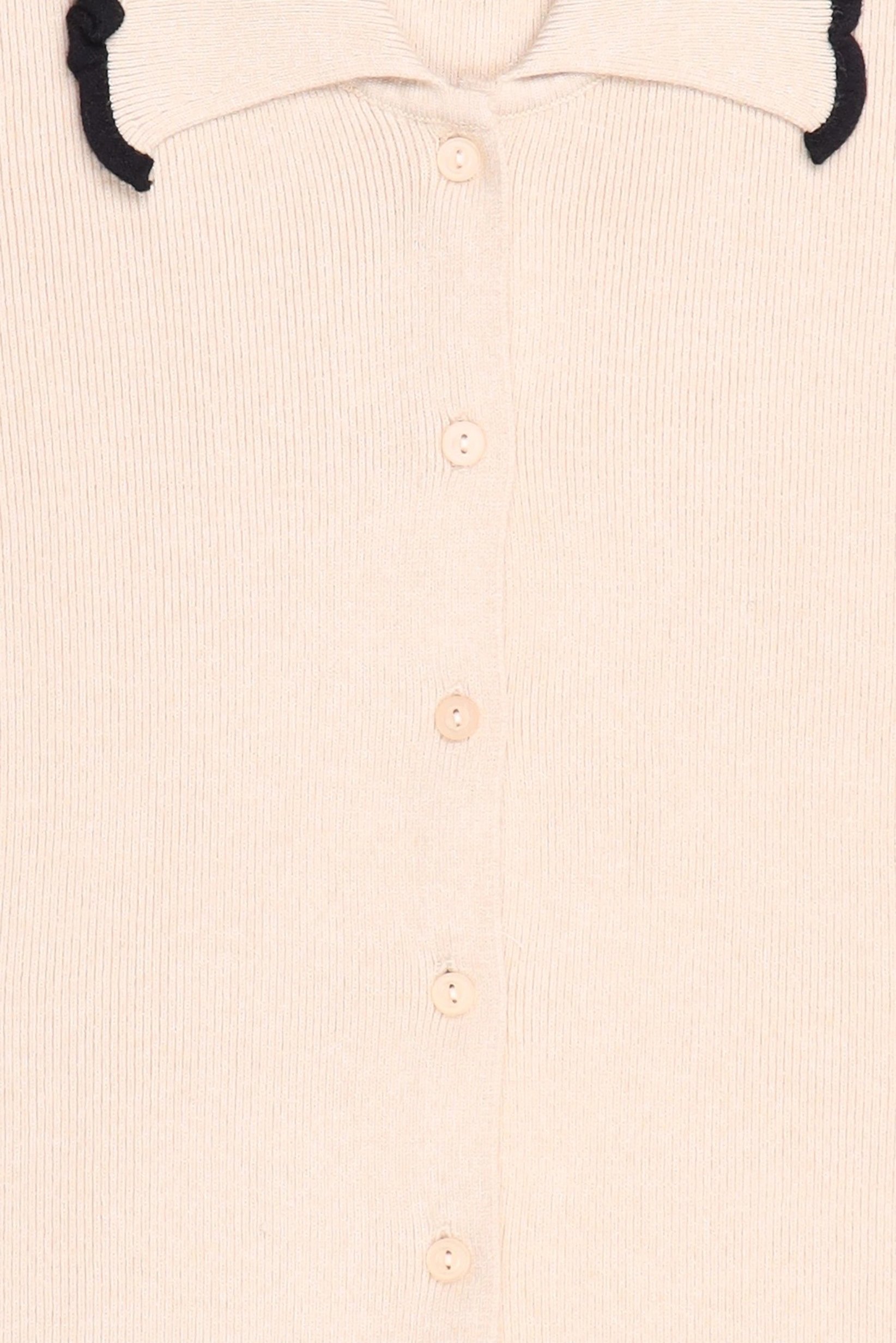 Women Spread Collar Textured Short Sleeve Cardigan, Beige