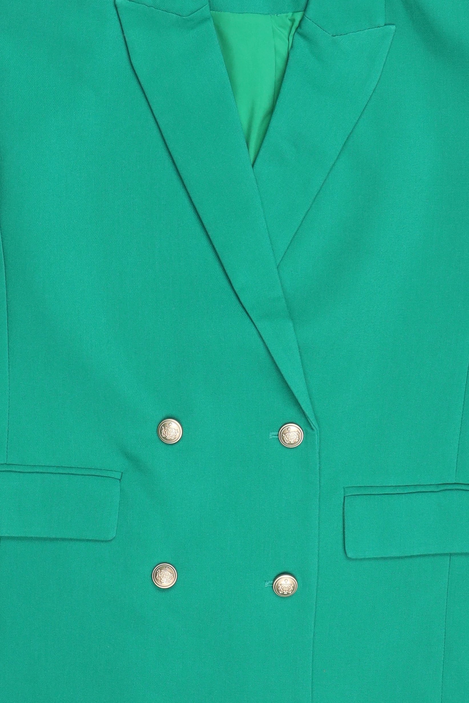 Women Regular Solid Casual Blazer, Green