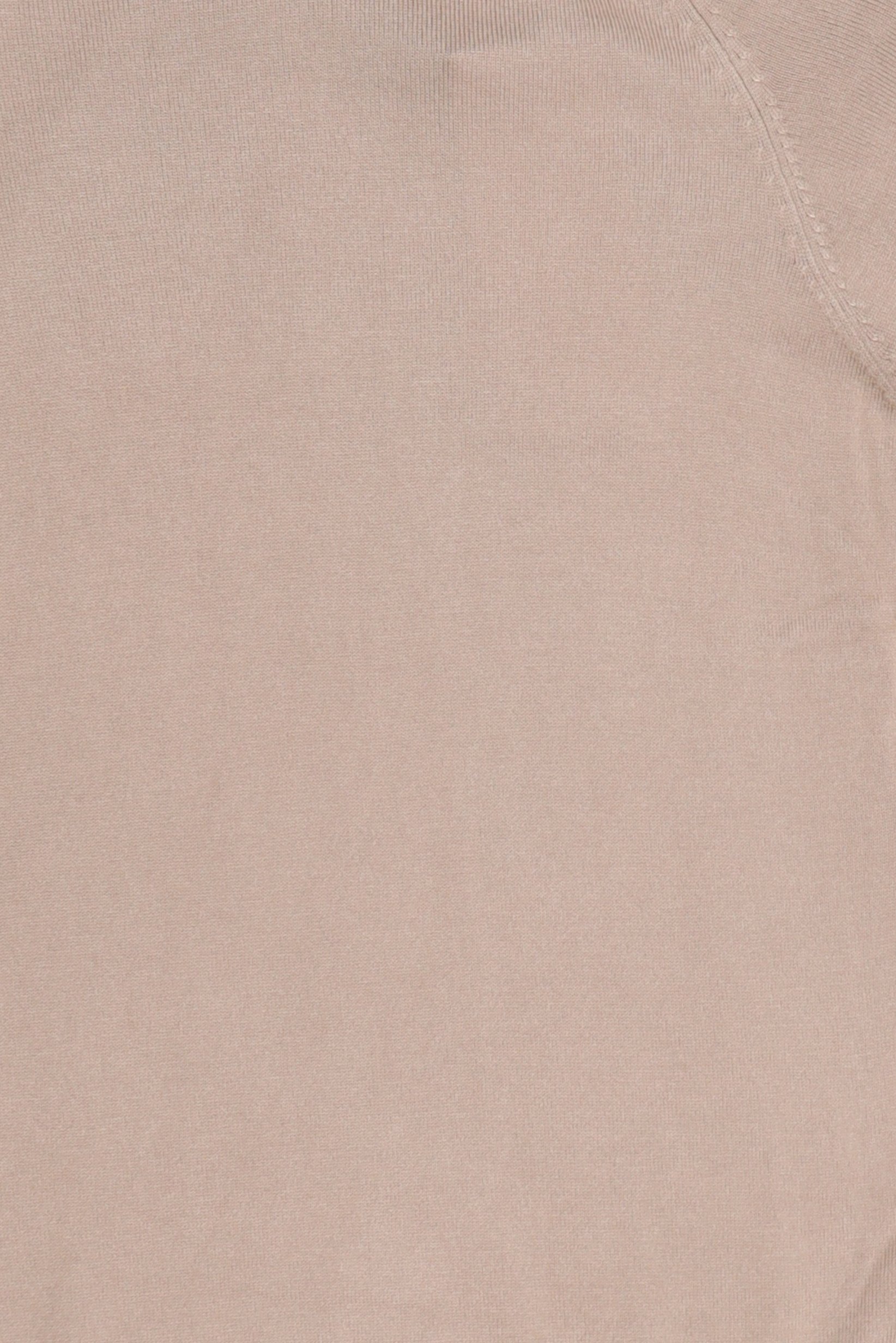 Women Monk Neck Knitted Sweater, Tan
