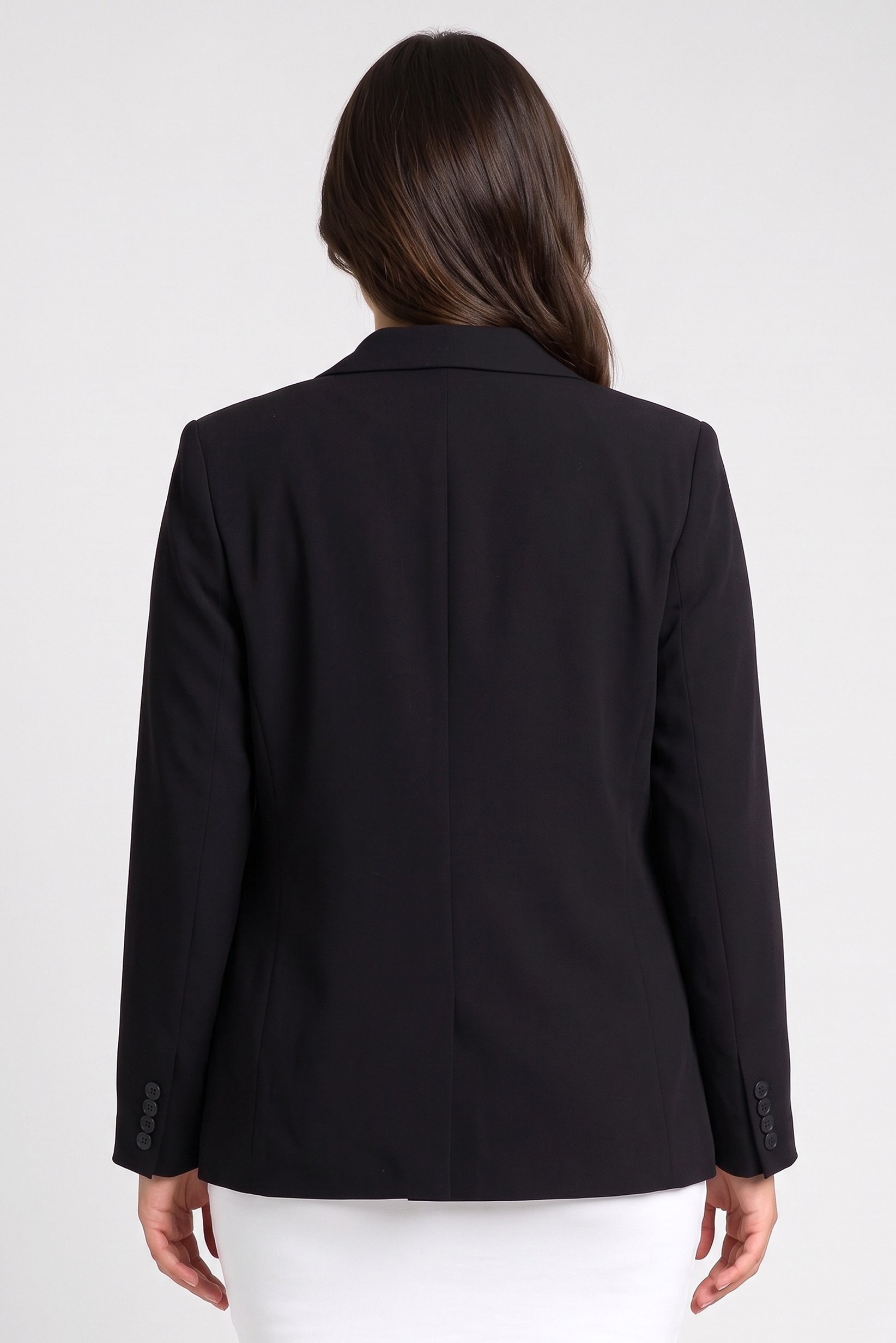 Women Regular Fit Solid Casual Blazer, Black