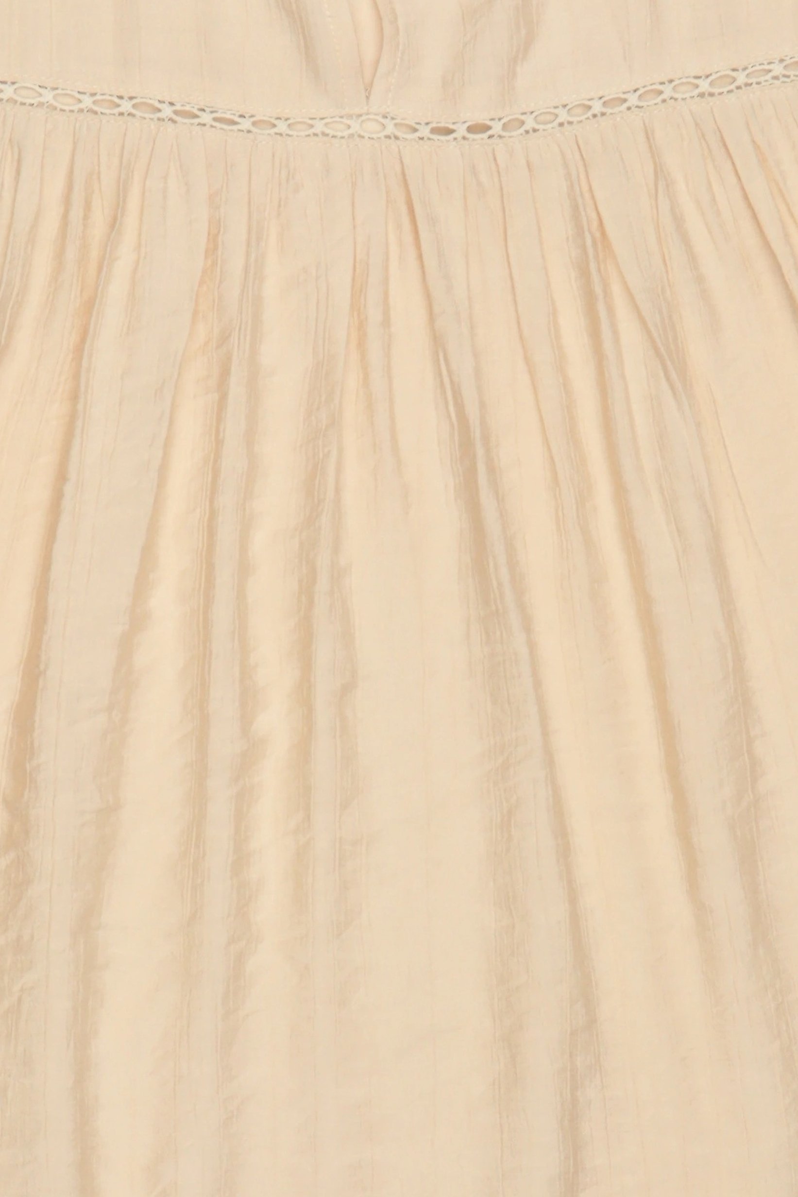 Women V- Neck Long Sleeve Textured Blouse, Beige