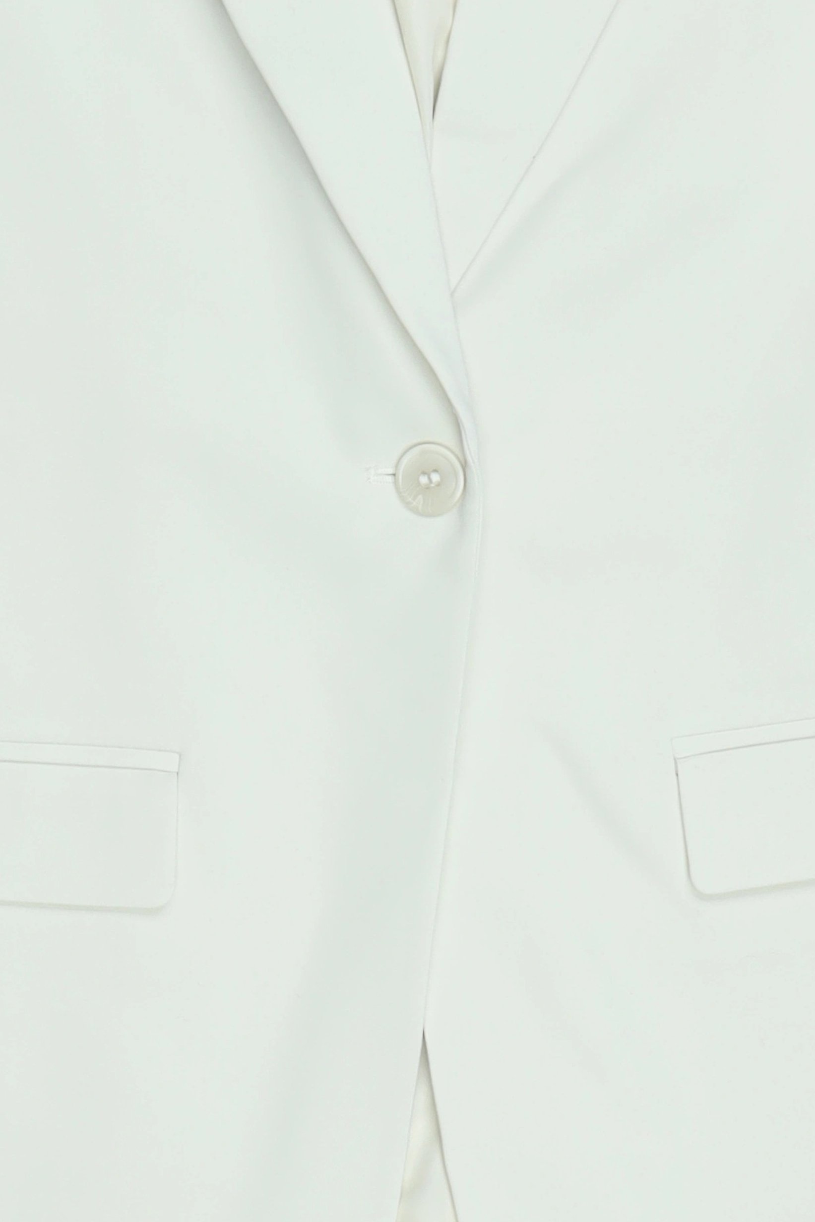 Women Regular Fit Plain Casual Blazer, Off White