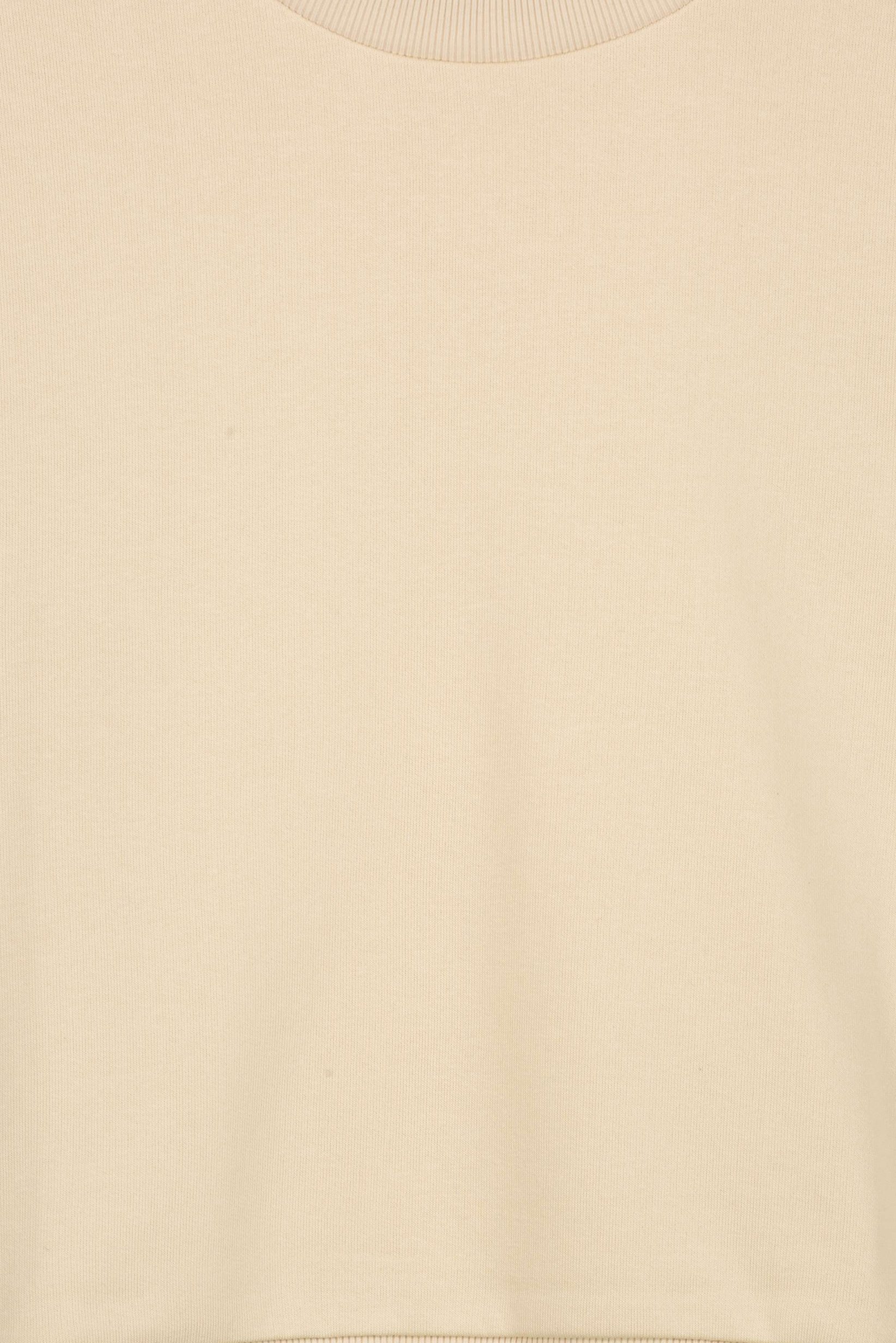 Women Crew Neck Short Sleeve Solid T-Shirt, Beige