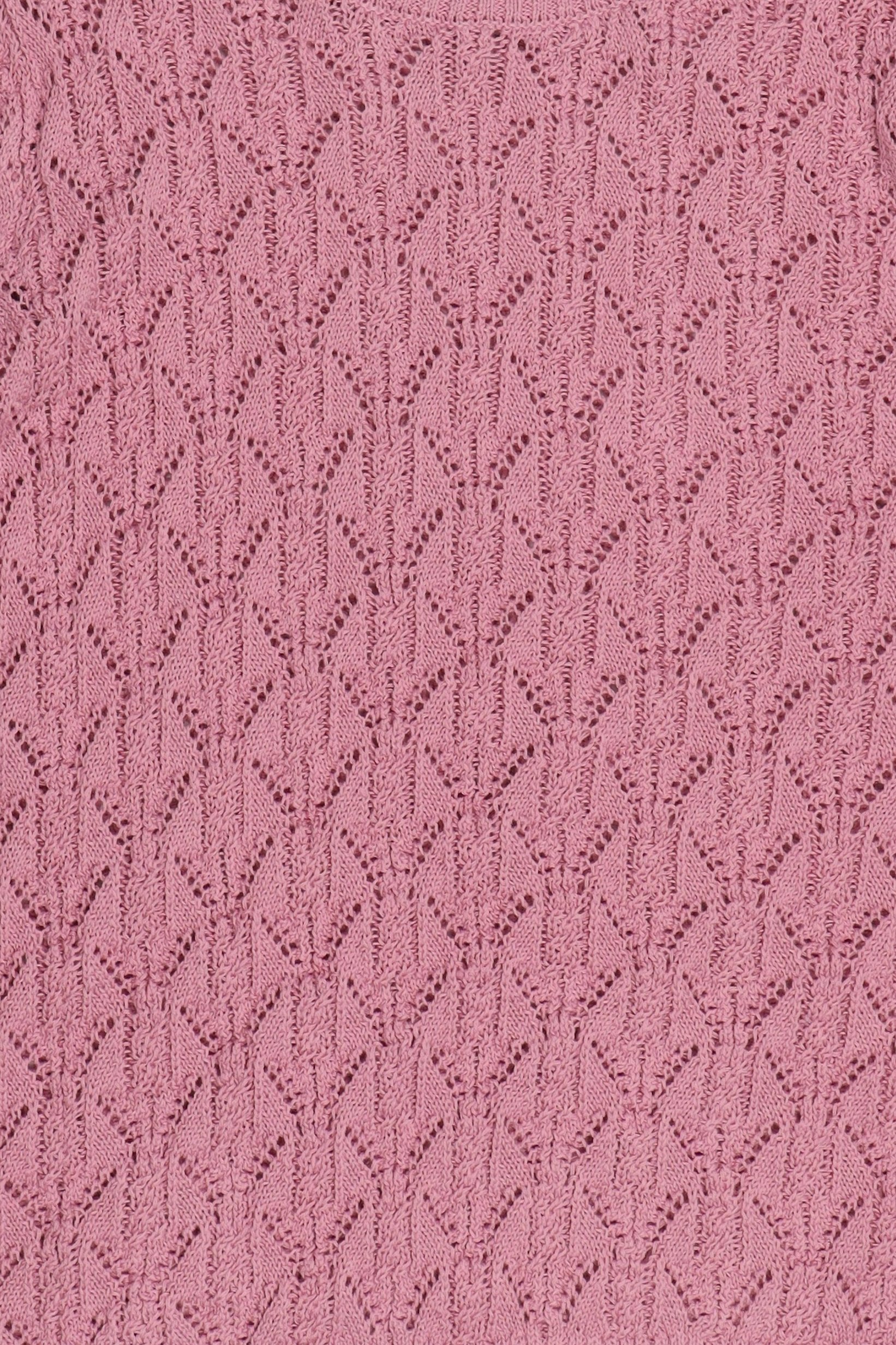 Women Crew Neck Knitted Sweater, Pink