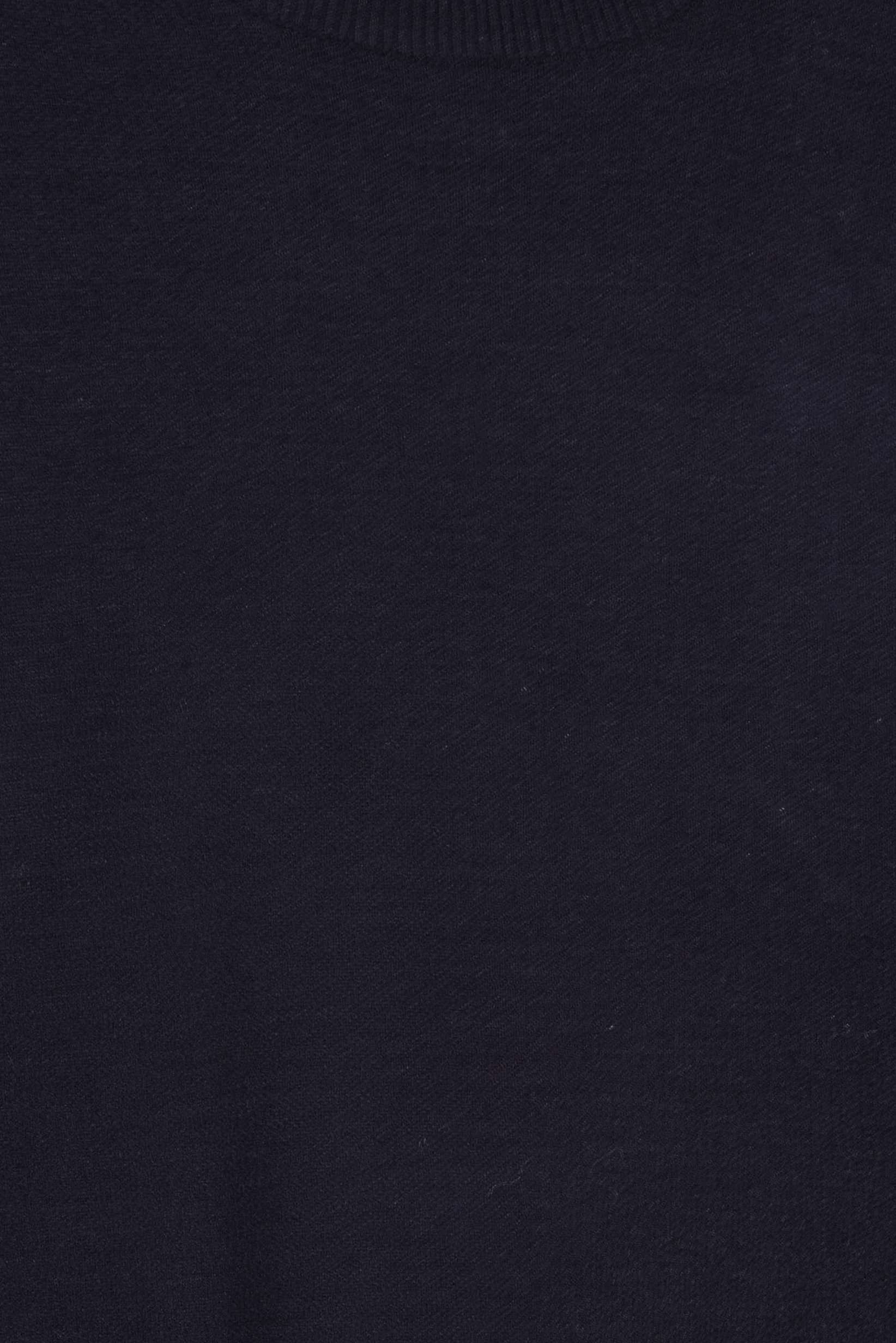 Women Mock Neck Short Sleeve Knitted T-Shirt, Navy Blue
