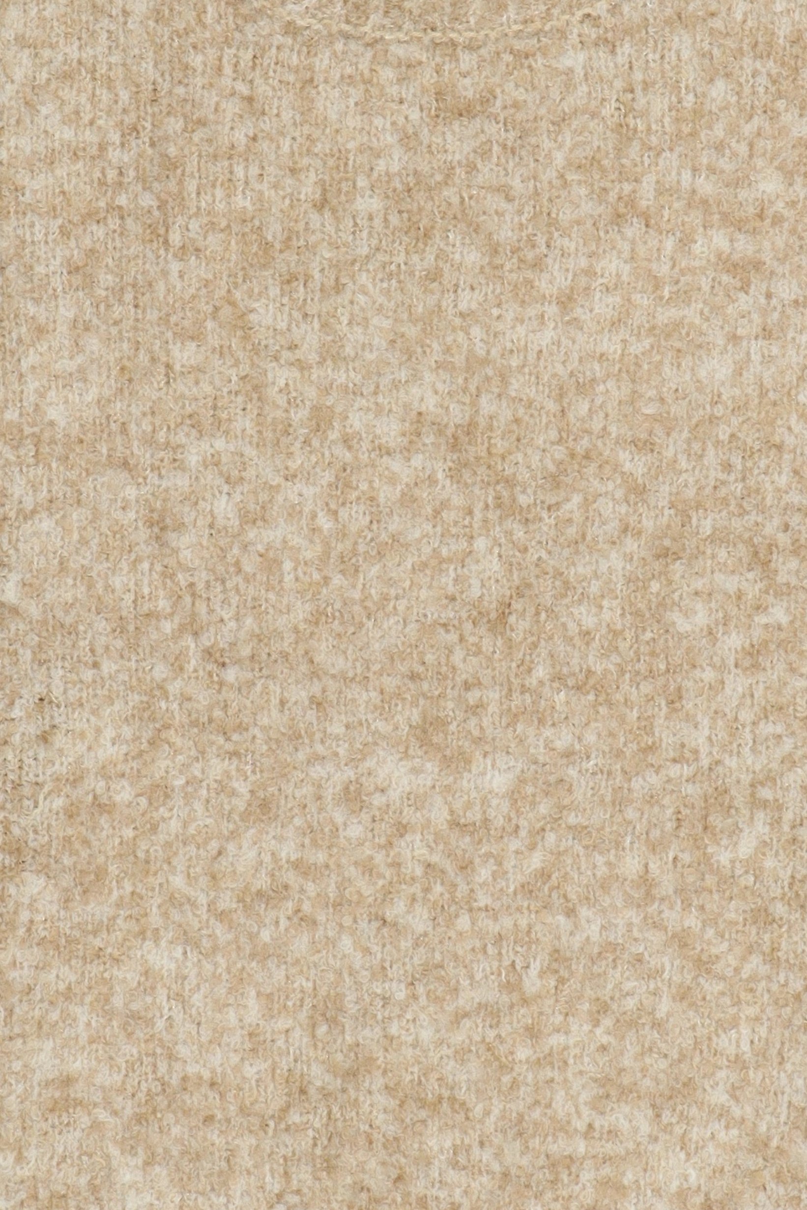 Women Crew Neck Textured Sweater, Tan