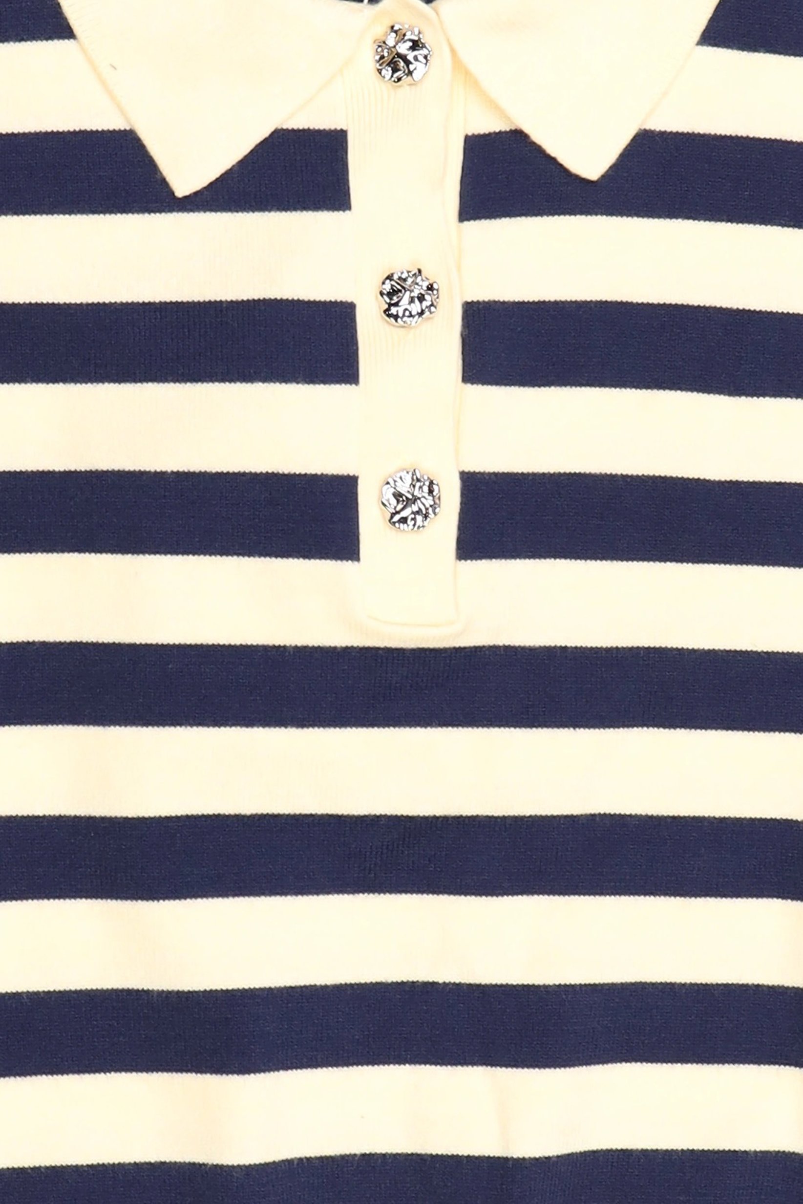 Women Spread Collar Stripe Sweater, Multicolor