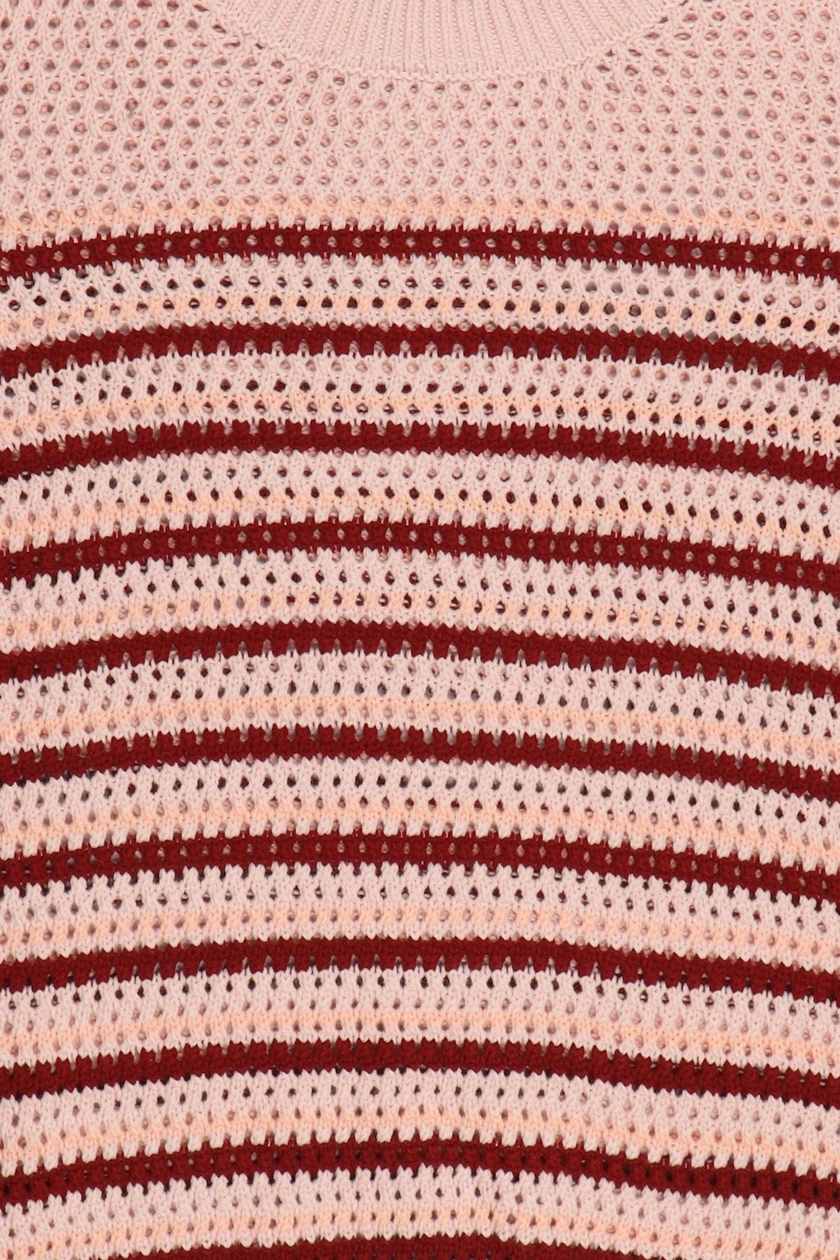 Women Crew Neck Eyelet Sweater, Multicolor