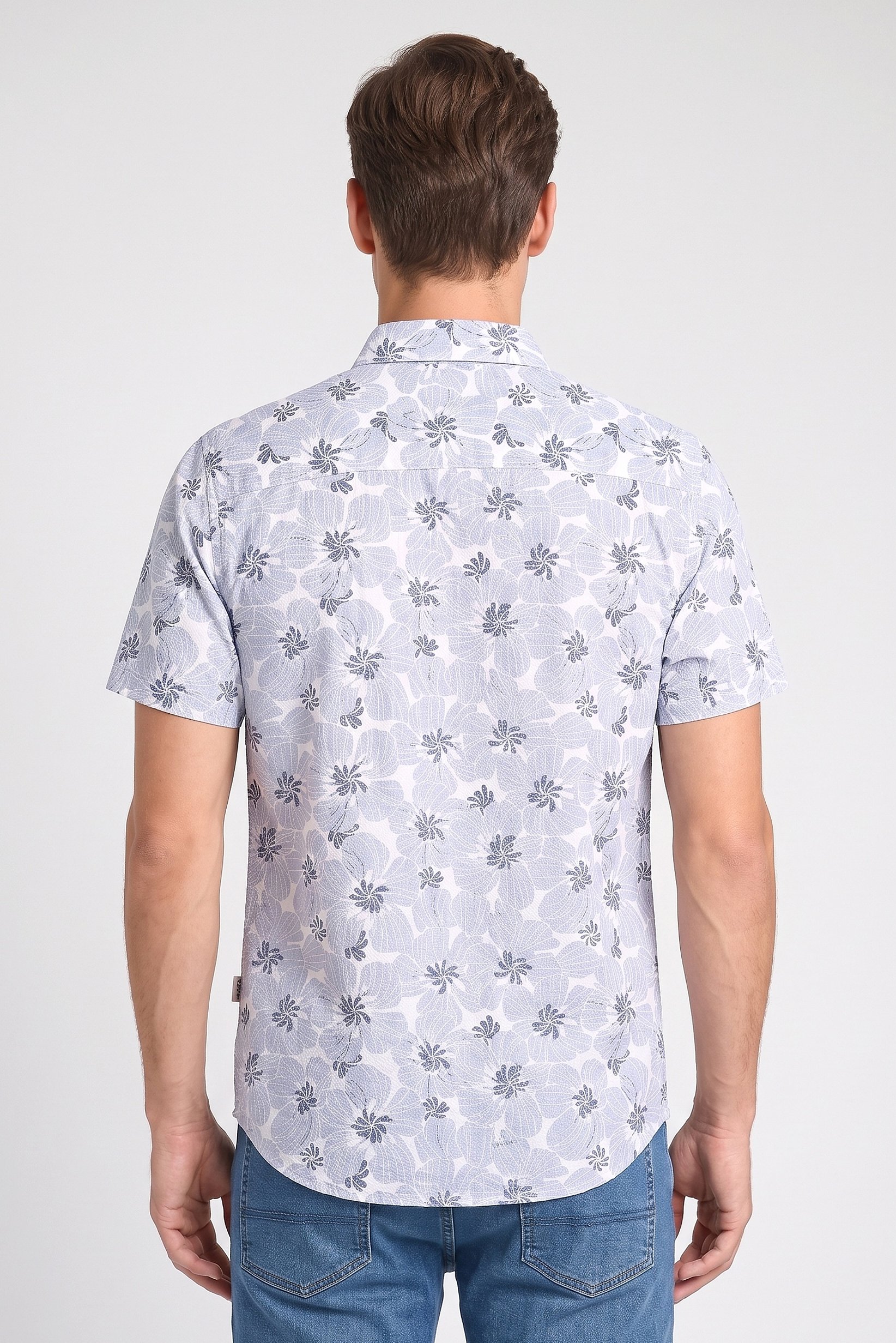 Men Regular Fit Allover Print Short Sleeve Casual Shirt, Multicolor