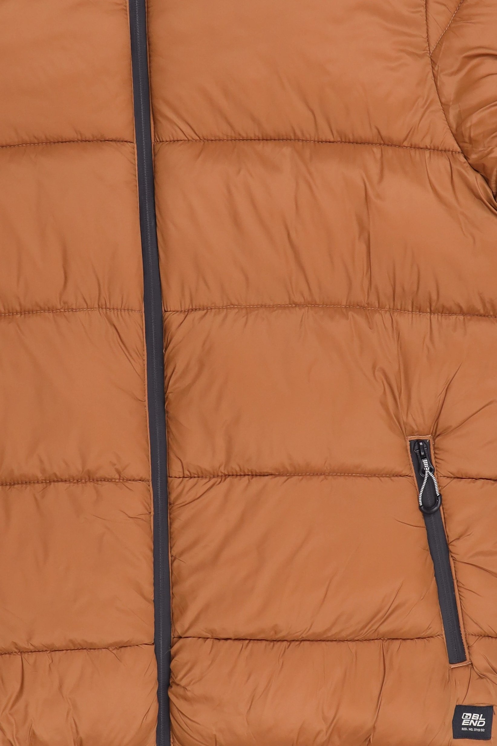 Men Quilted Puffer Jacket, Brown