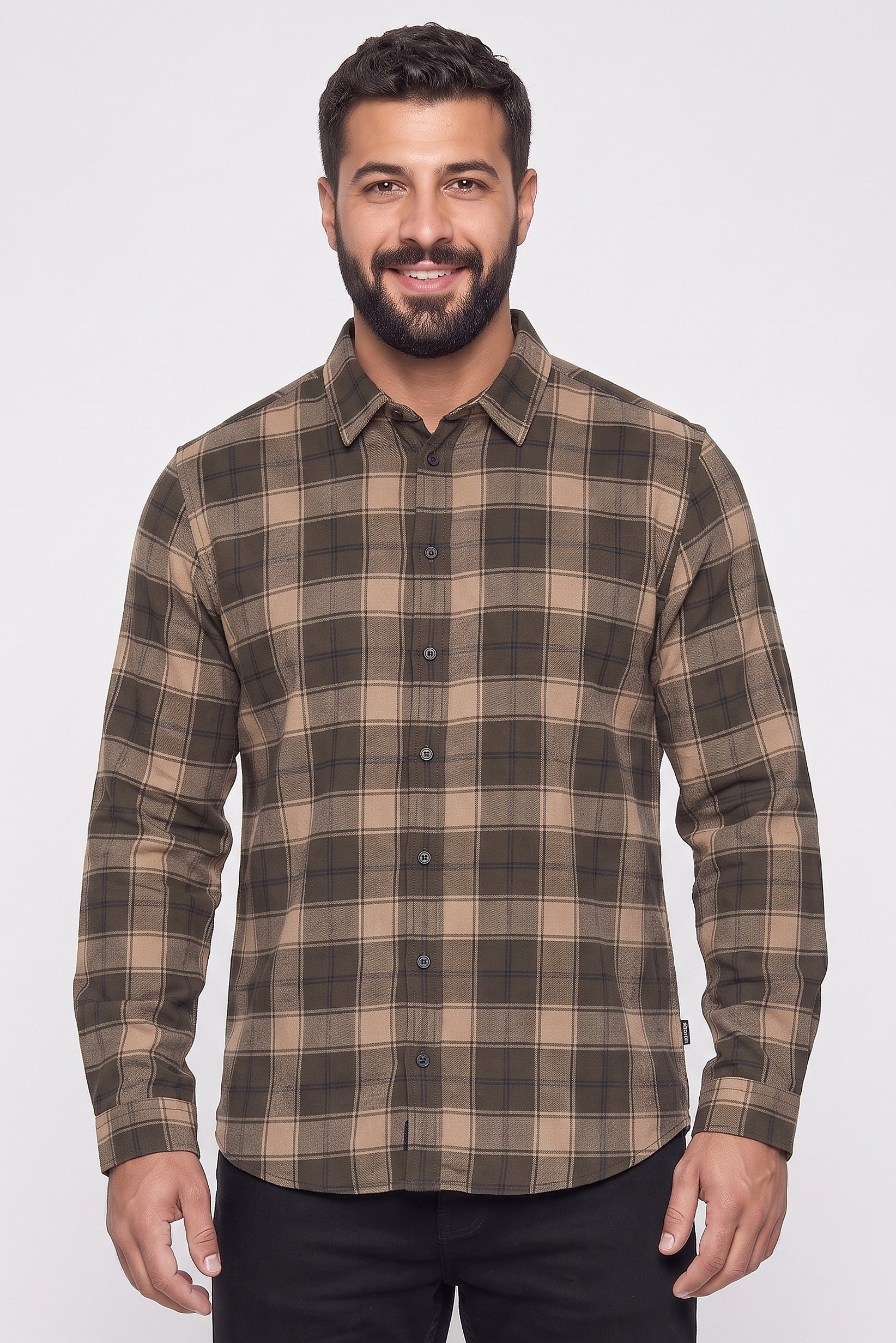 Men Regular Fit Plaid Long Sleeve Casual Shirt, Multicolor