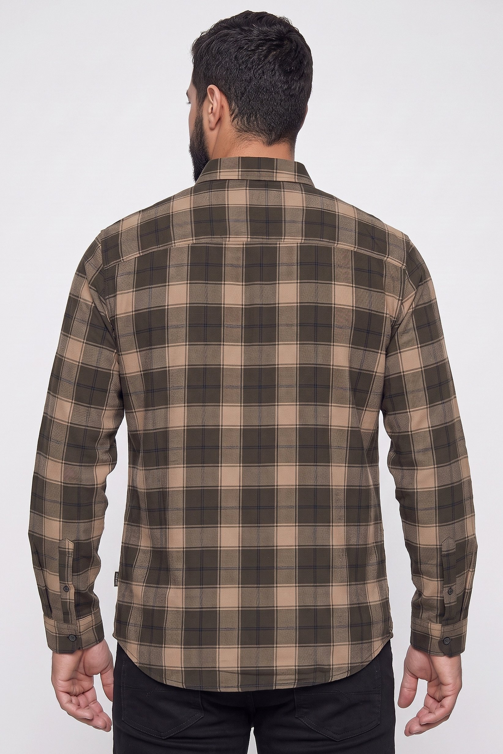Men Regular Fit Plaid Long Sleeve Casual Shirt, Multicolor