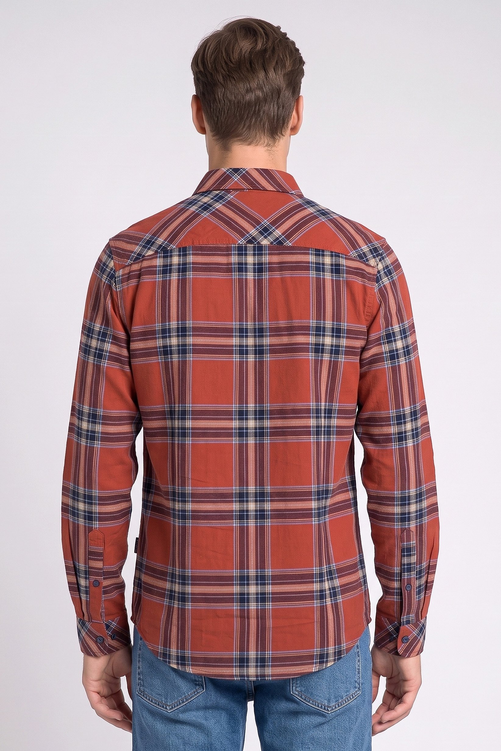 Men Regular Fit Checkered Long Sleeve Casual Shirt, Multicolor