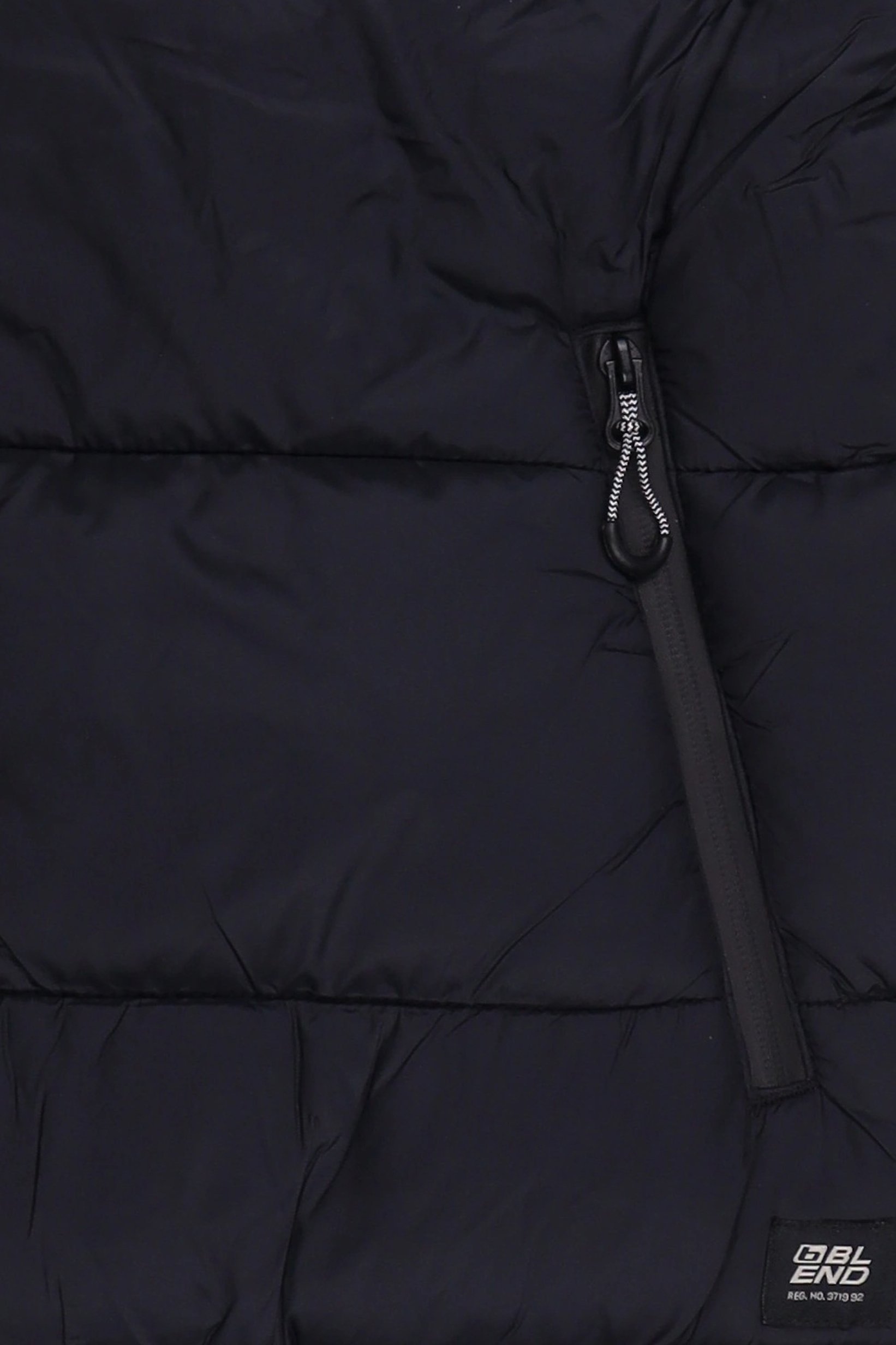 Men Quilted Puffer Jacket, Black
