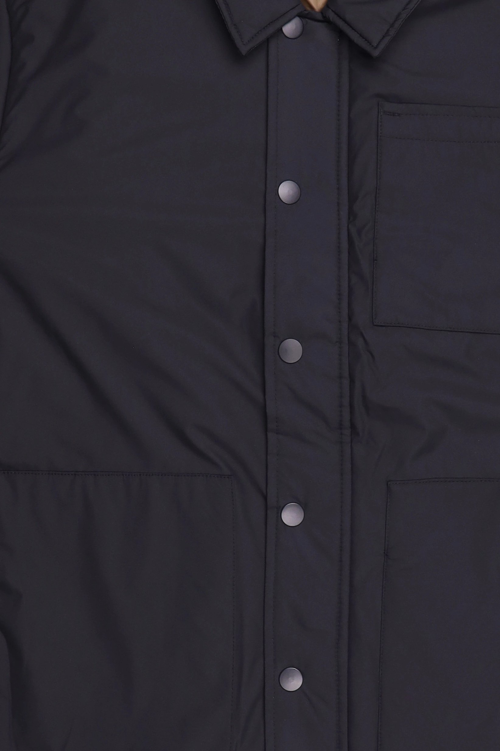 Men Solid Puffer Jacket, Black