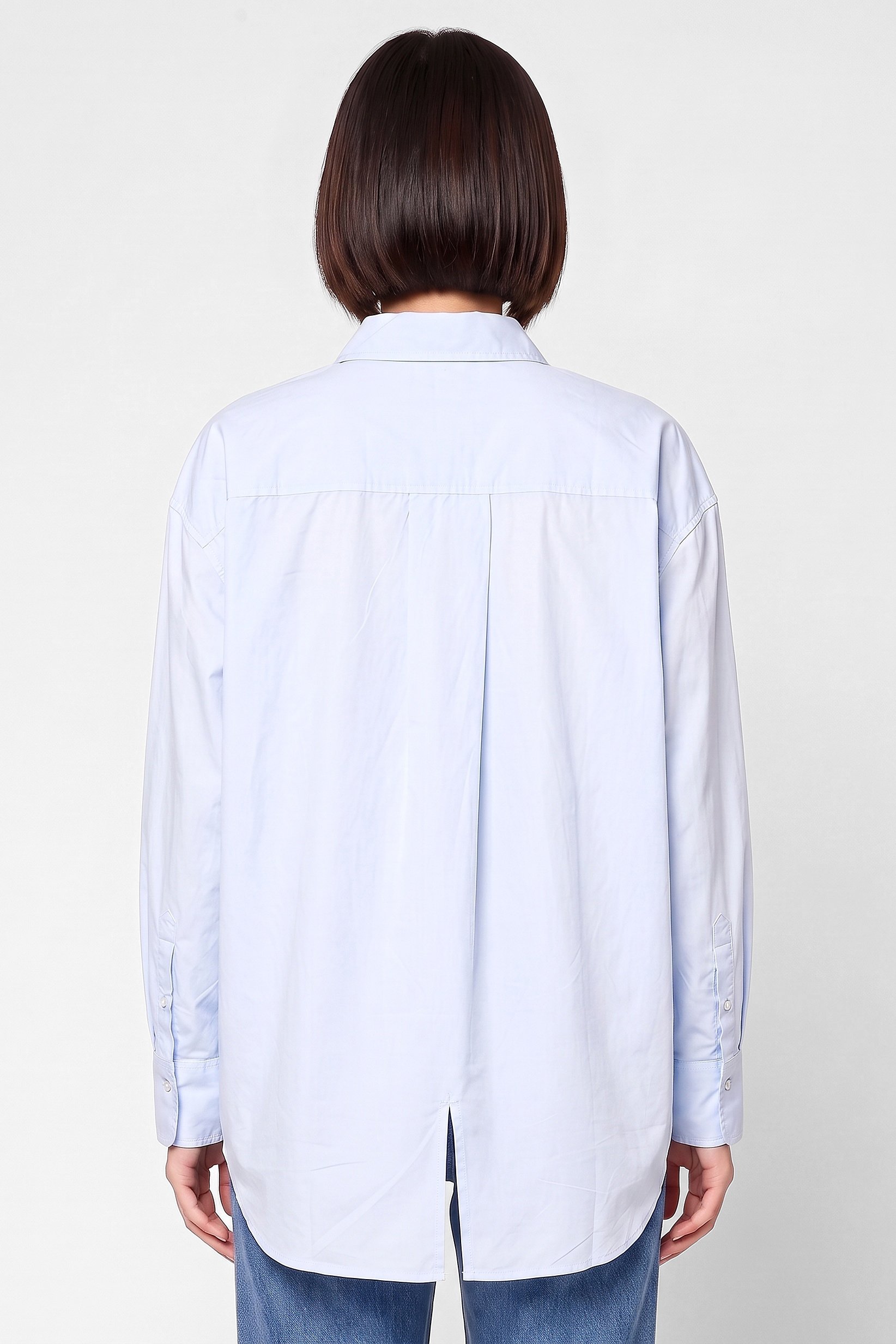 Women Regular Fit Solid 3/4 Sleeve Shirt, Light Blue