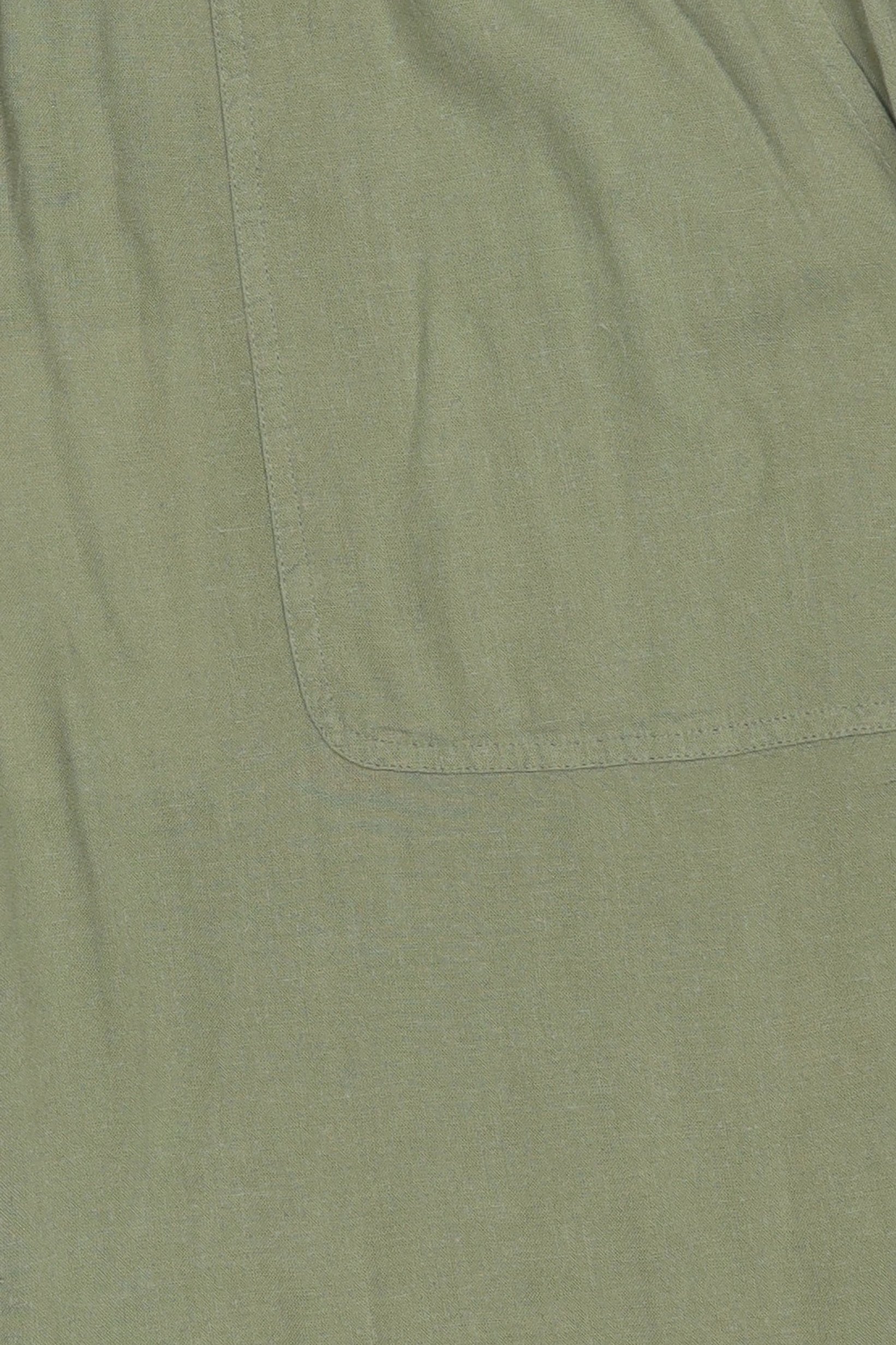 Women Chambray Basic Shorts, Sage Green