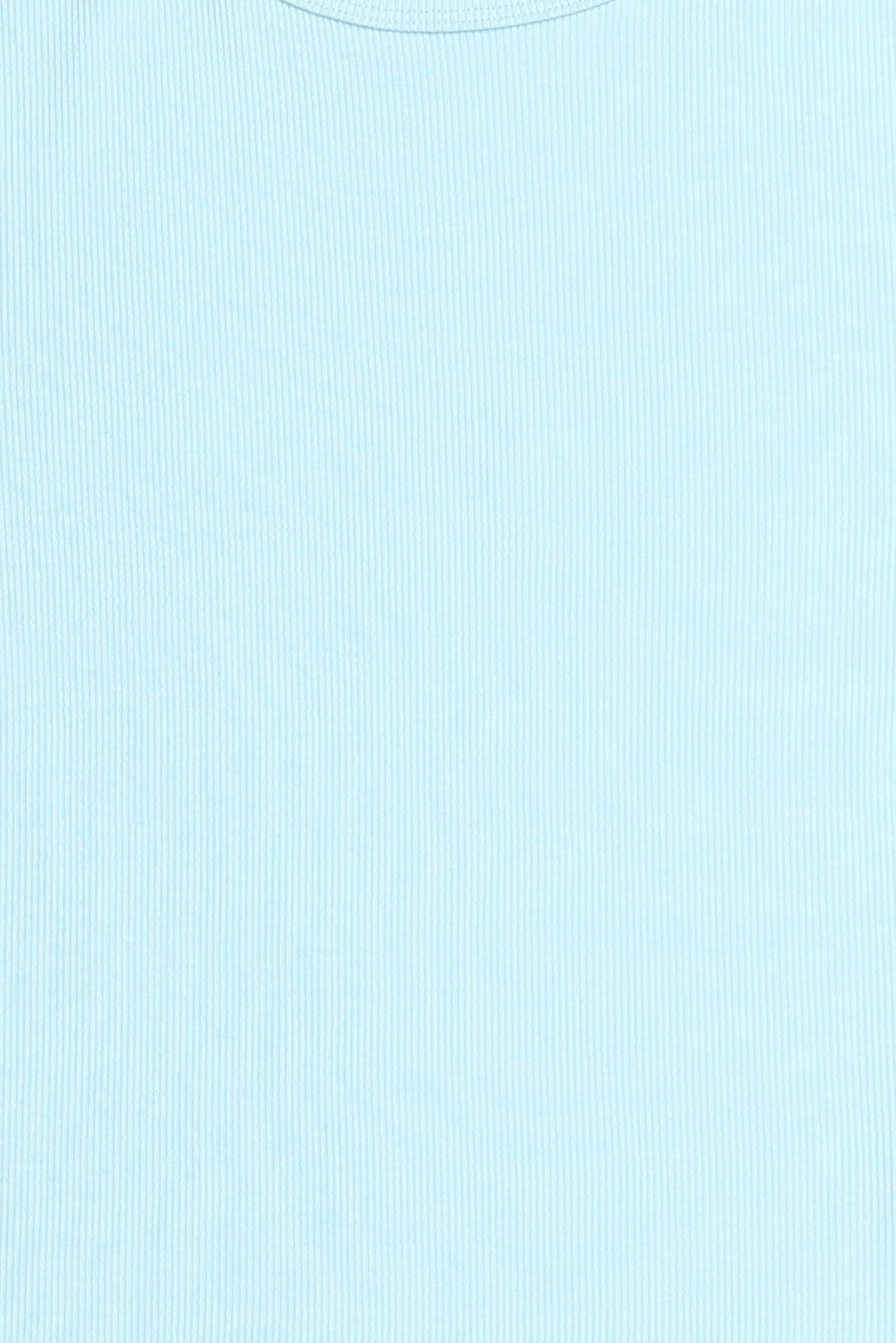 Women Crew Neck Short Sleeve Textured Crop Top, Sky Blue