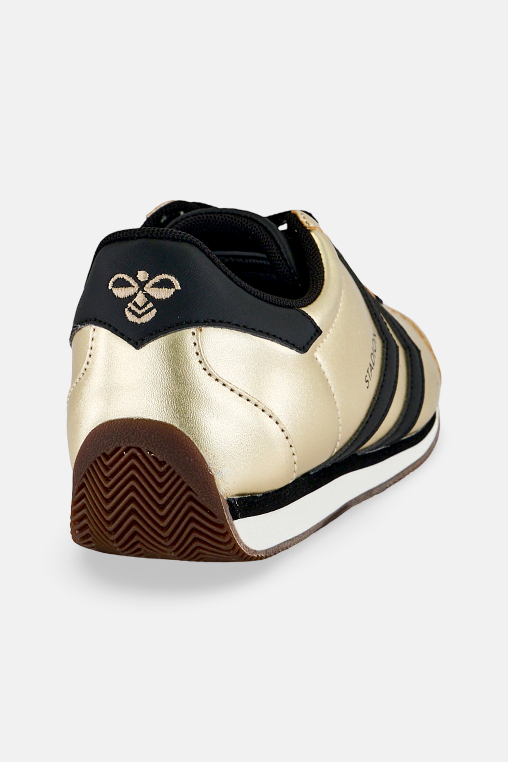 Kids Boy Stadion Metallic Lace Up Outdoor Shoes, Gold