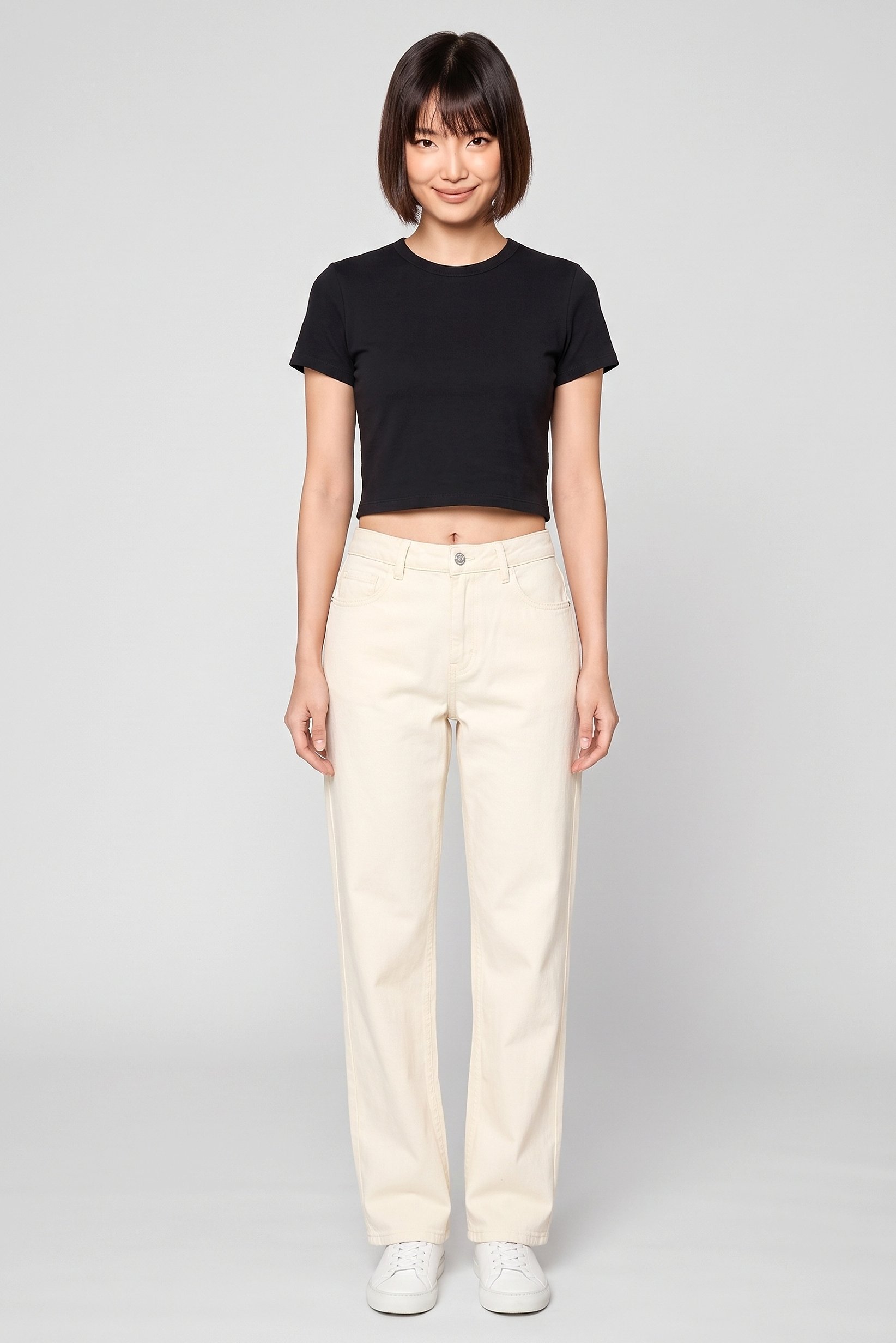 Women Regular Fit Solid Wide Leg Pants, Off White