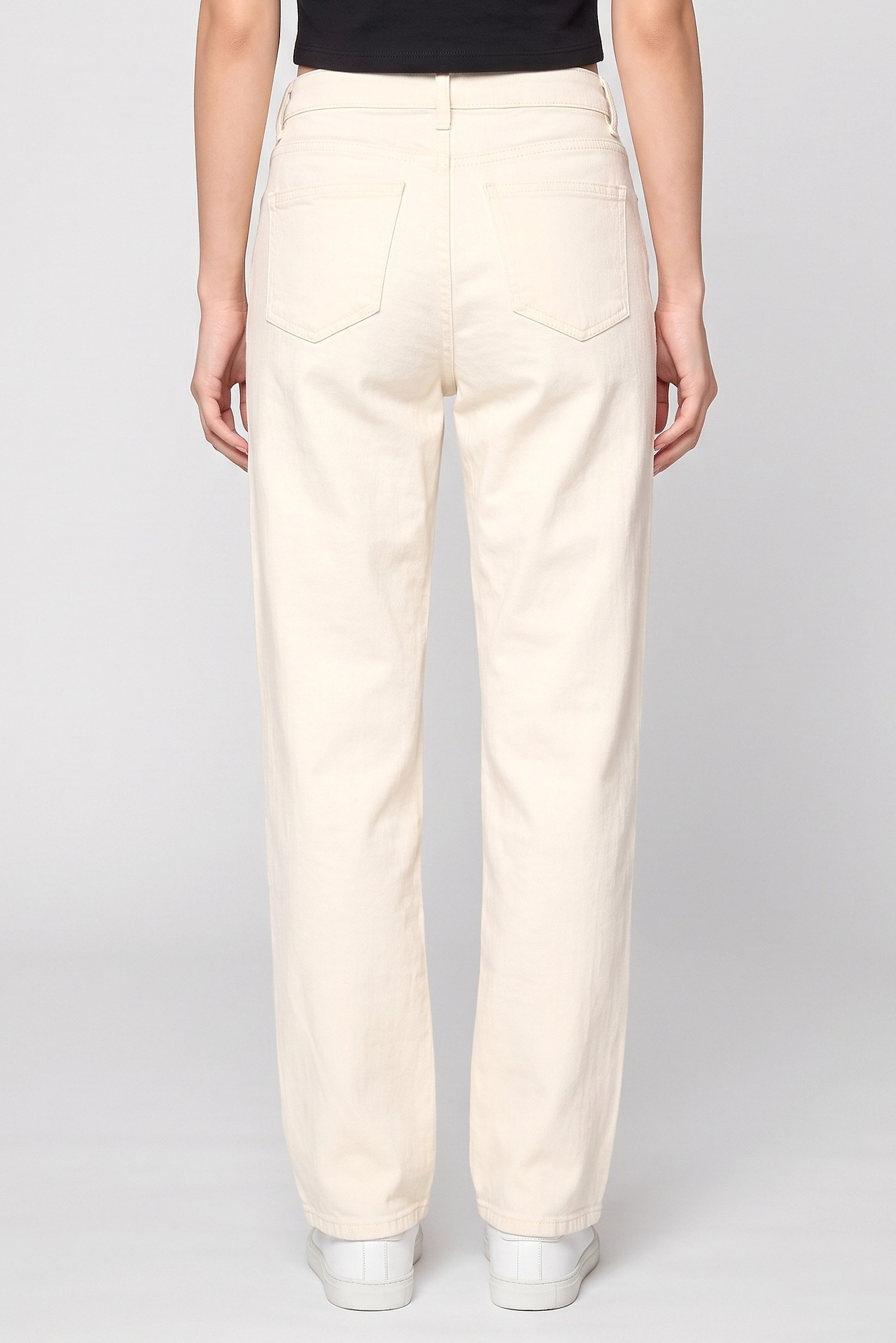 Women Regular Fit Solid Wide Leg Pants, Off White