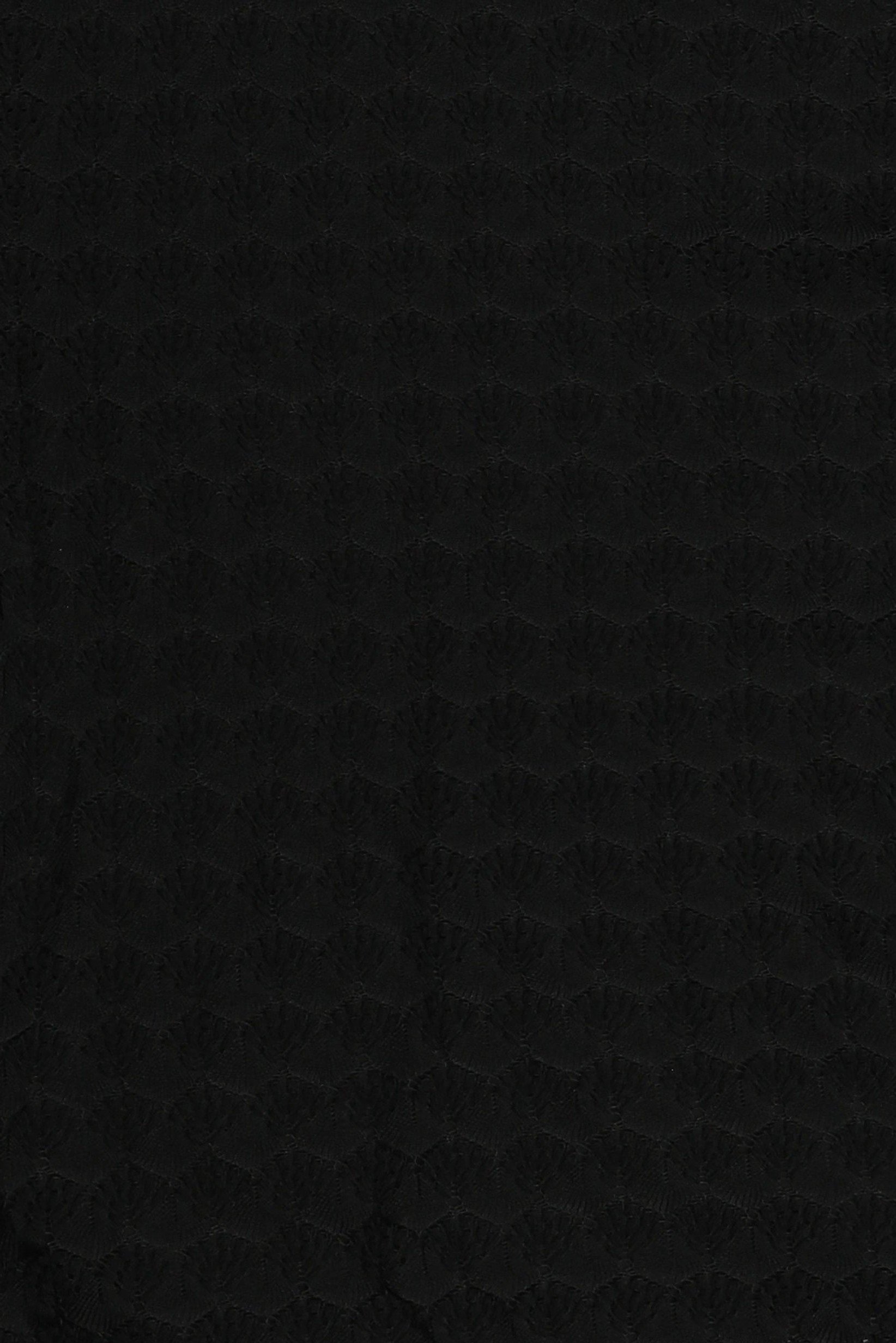 Women V Neck Long Sleeve Textured Blouse, Black