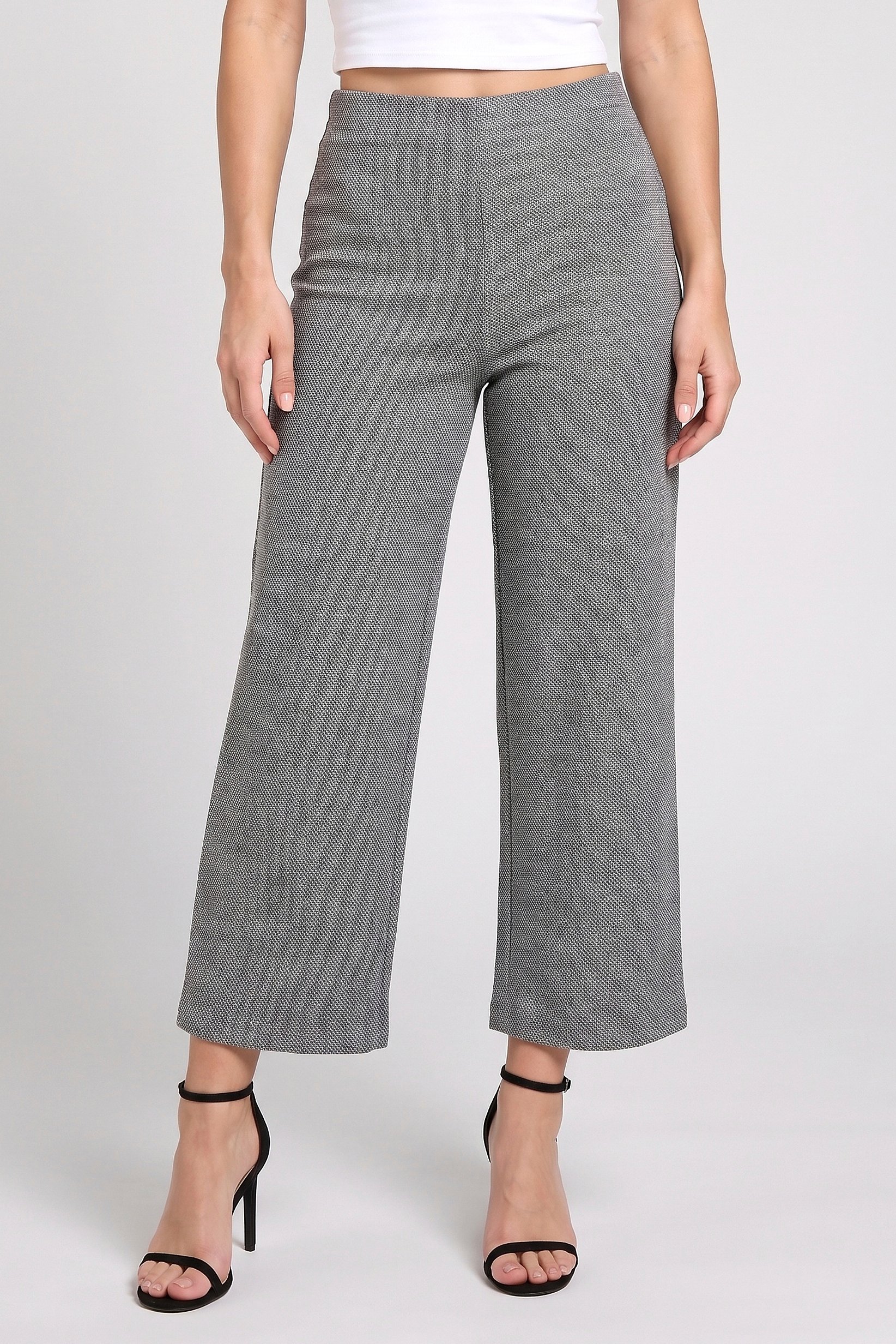 Women Regular Fit 34 Inseam Plain Wide Leg Pants, Multicolor