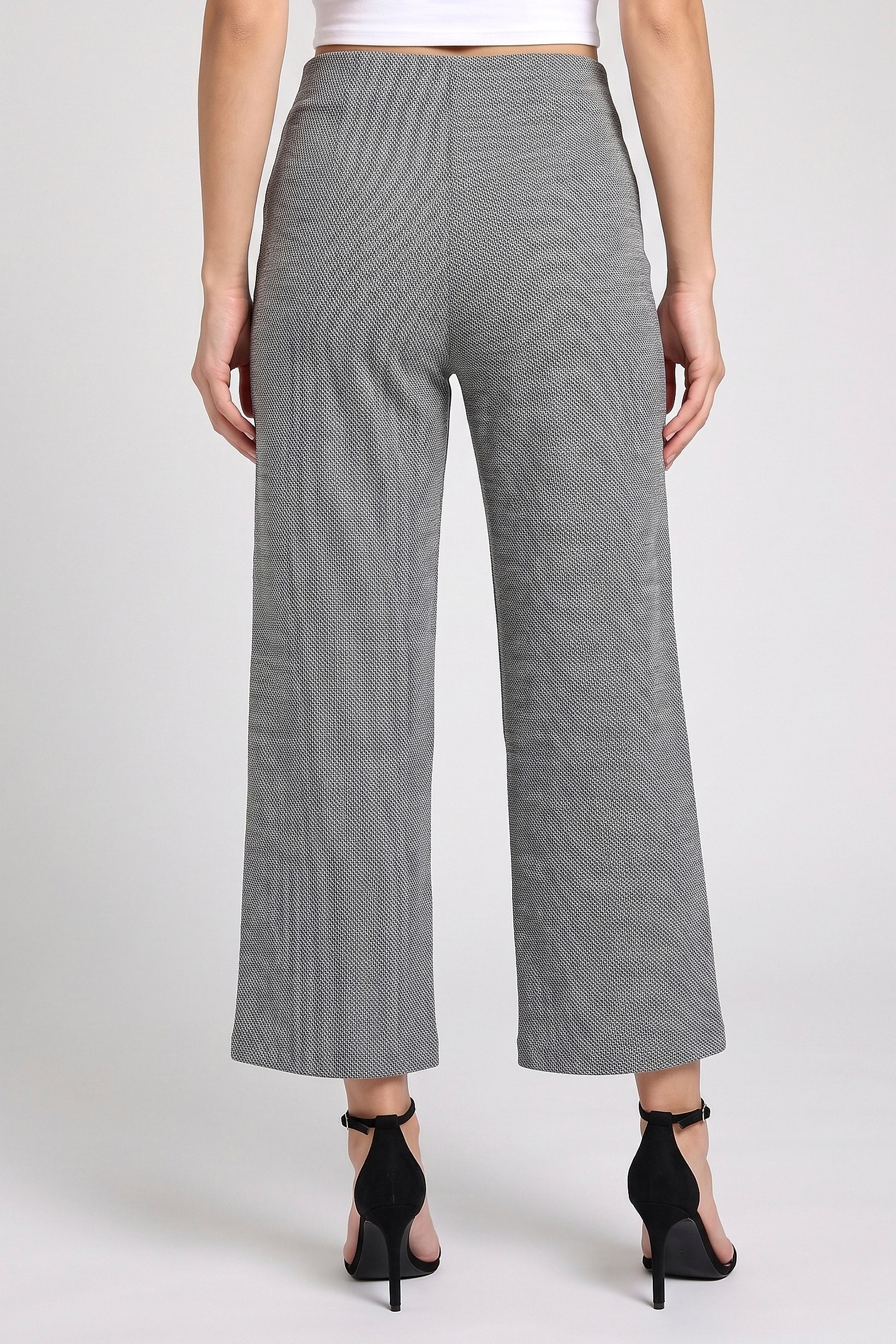 Women Regular Fit 34 Inseam Plain Wide Leg Pants, Multicolor